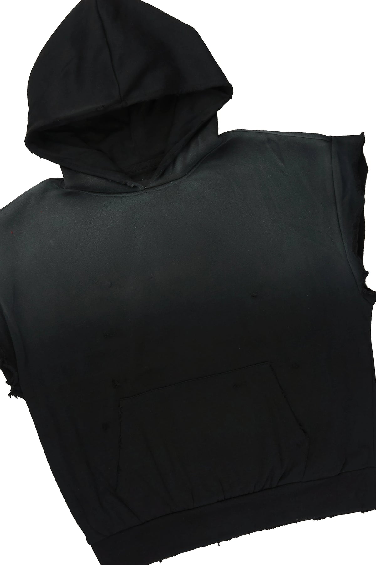 Warden Black Cut Sleeve Hoodie/Extra Long Jort Set