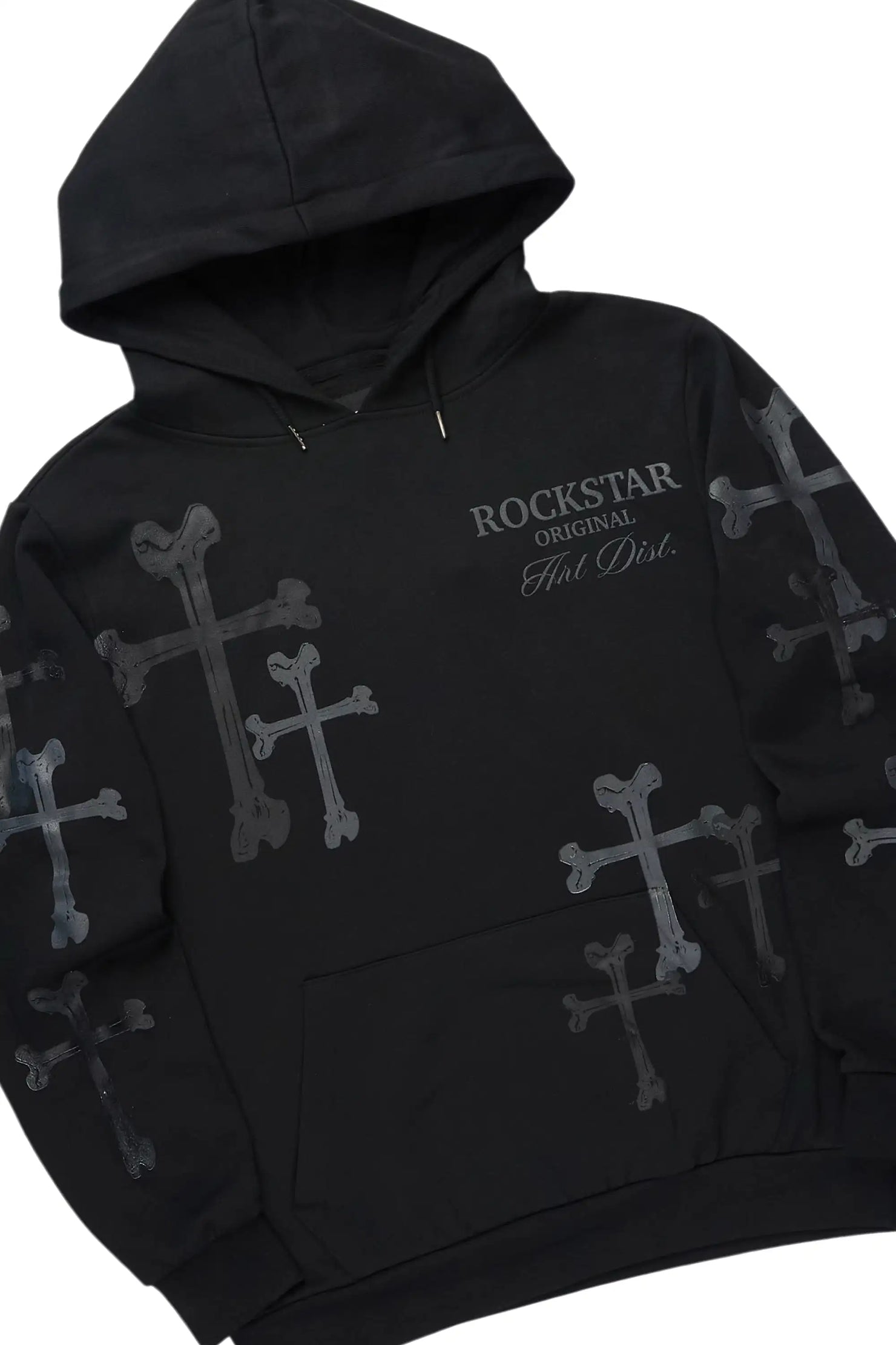 Olivier Black Hoodie/Stacked Flare Track Set