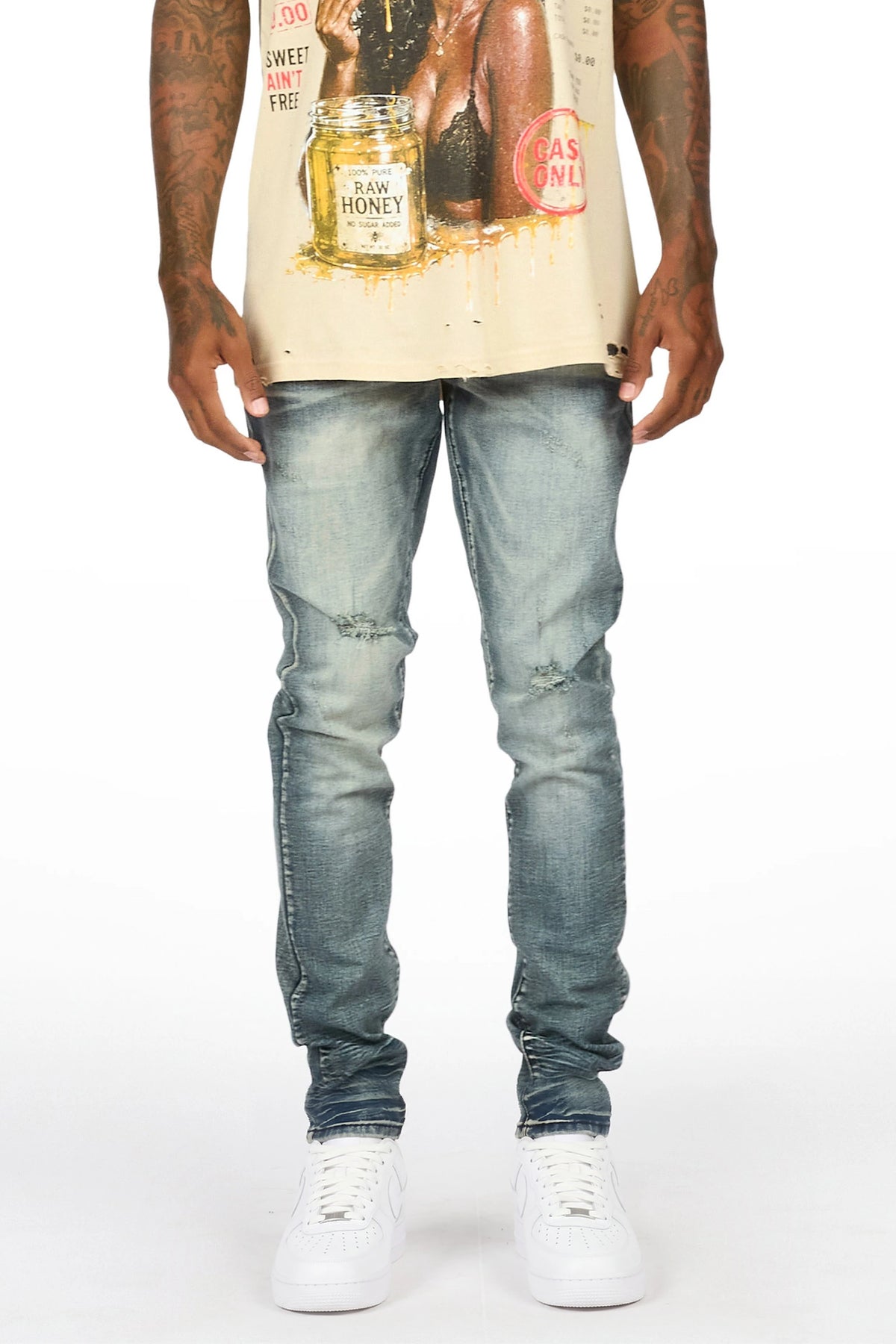 Macker Dark Blue Slim Fit Jean