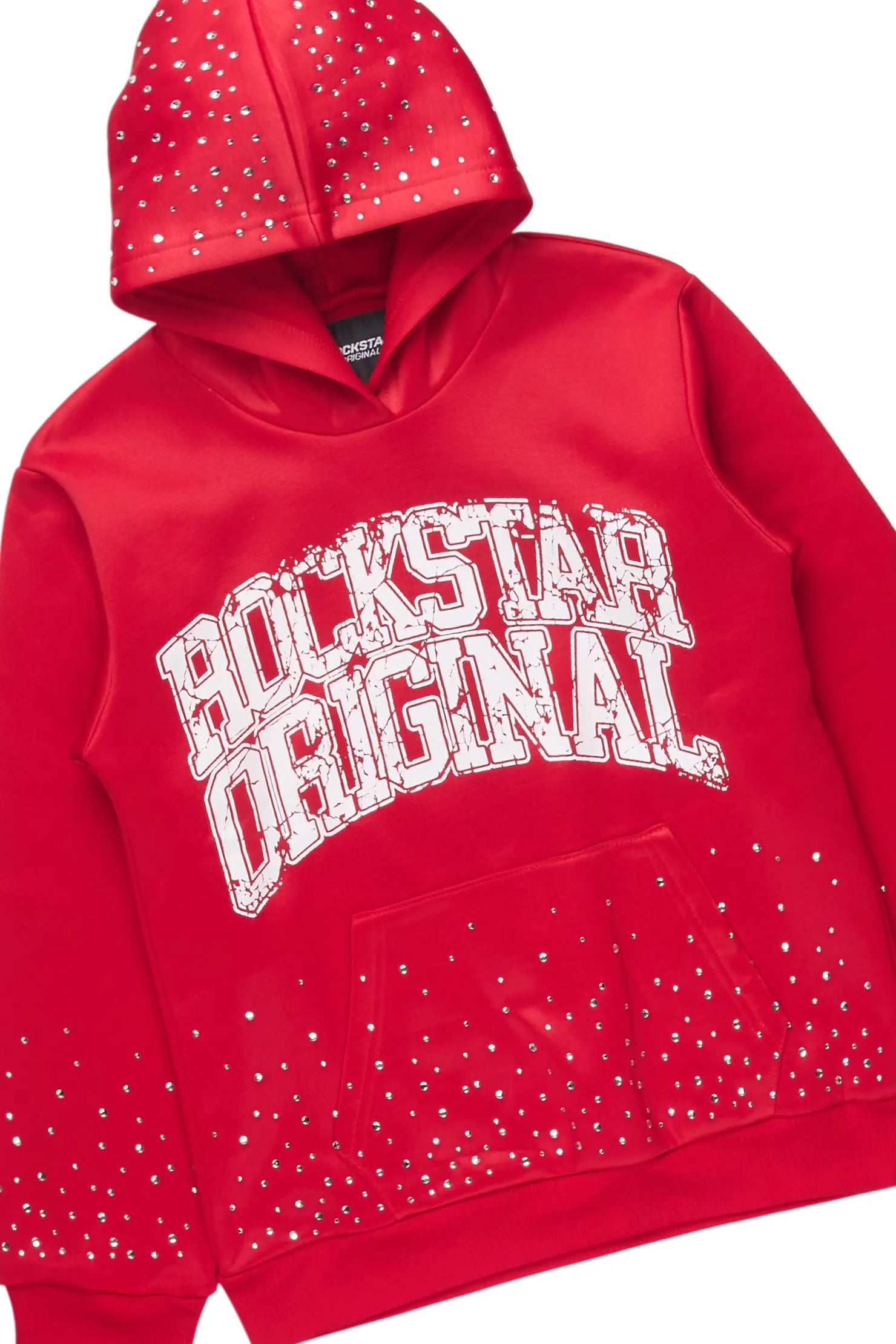 Boys Dontrello 2.0 Red Rhinestone Stacked Track Set