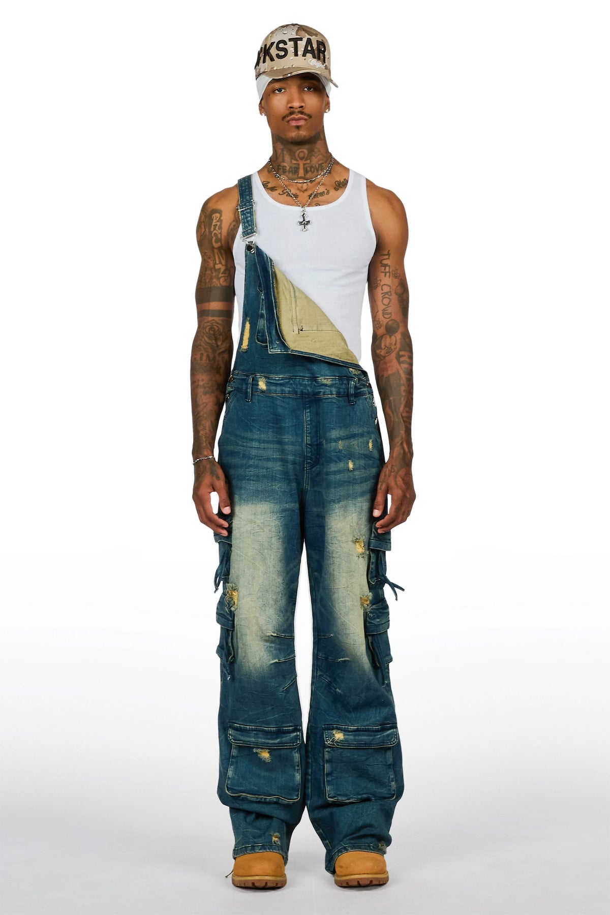 Caelum Dark Blue Denim Overall