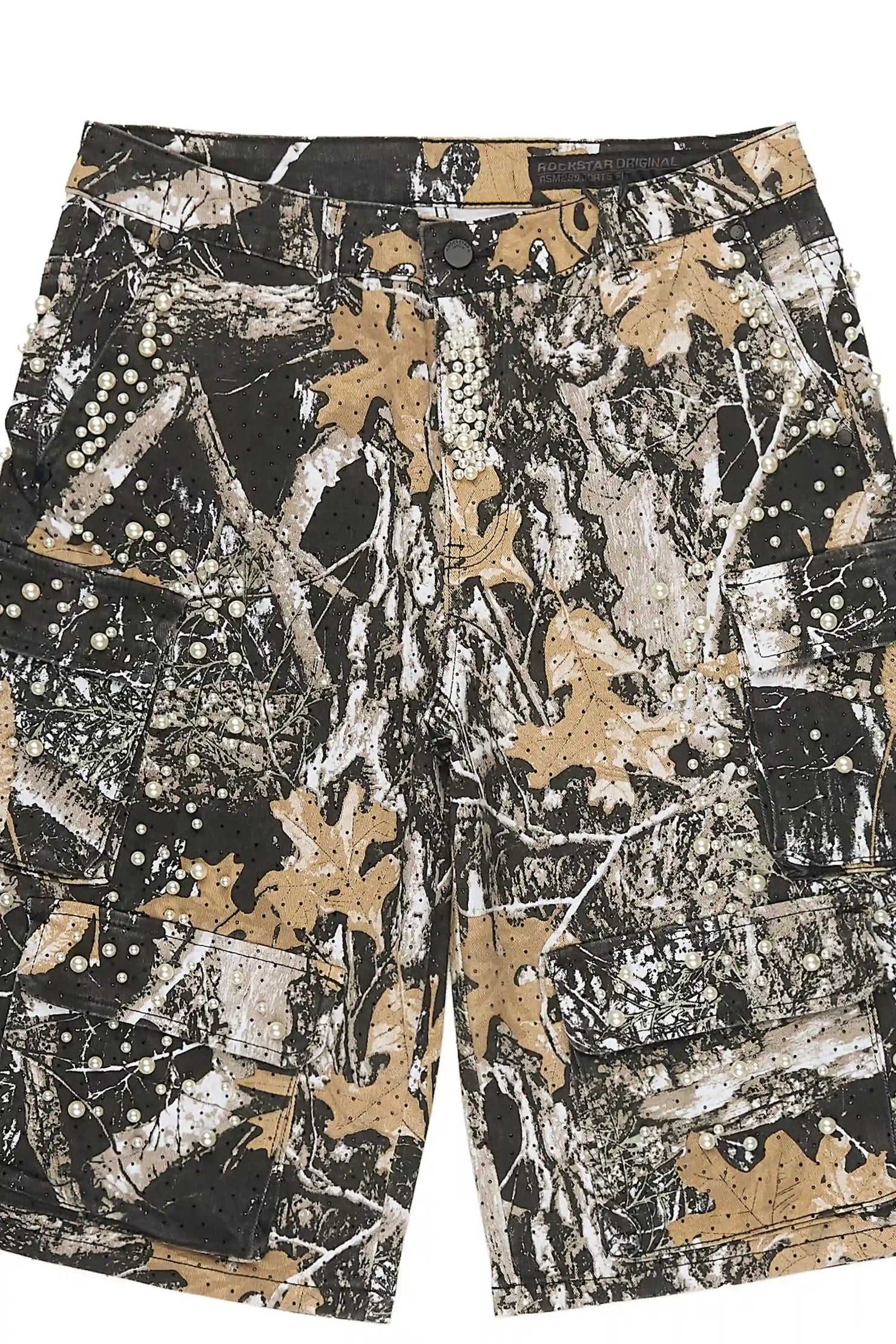 Semental Black/Tree Camo Rhinestone Jort