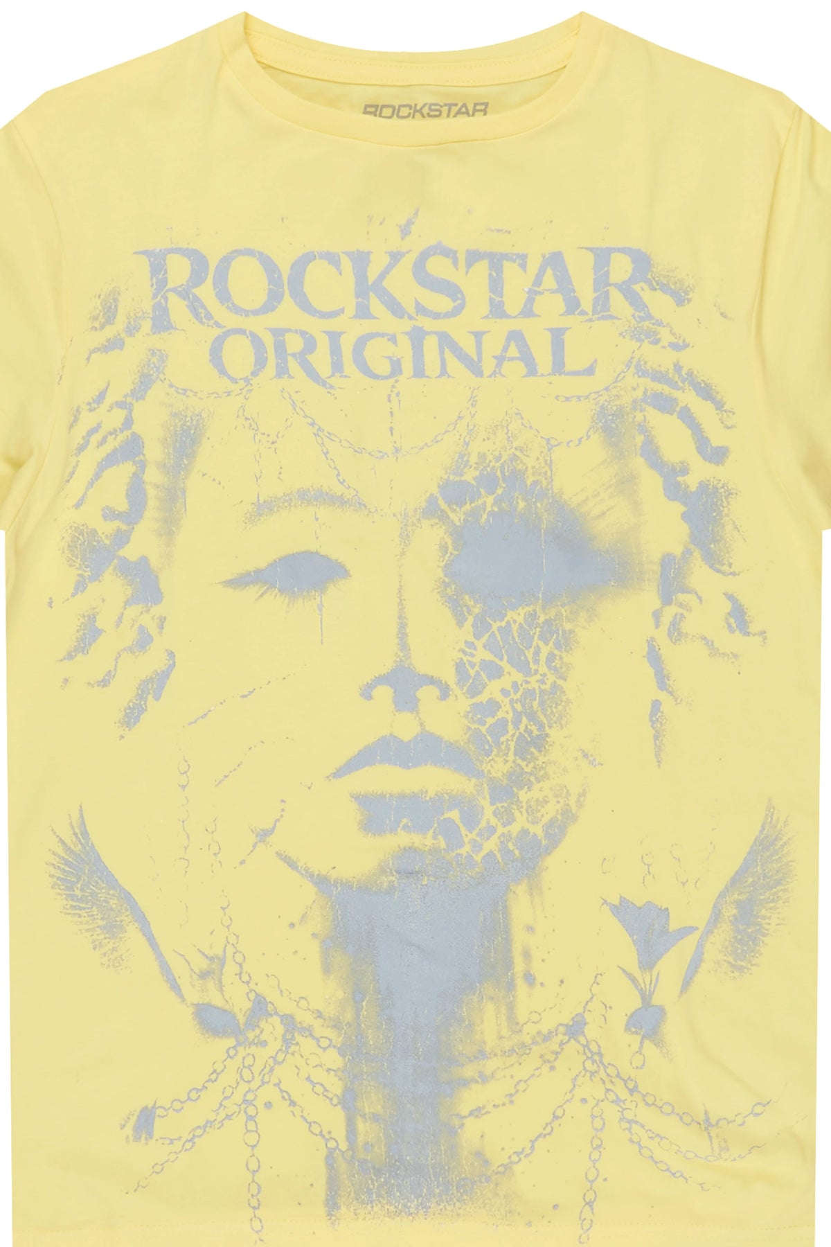 Girls Kairose Light Yellow/Grey Graphic T-Shirt