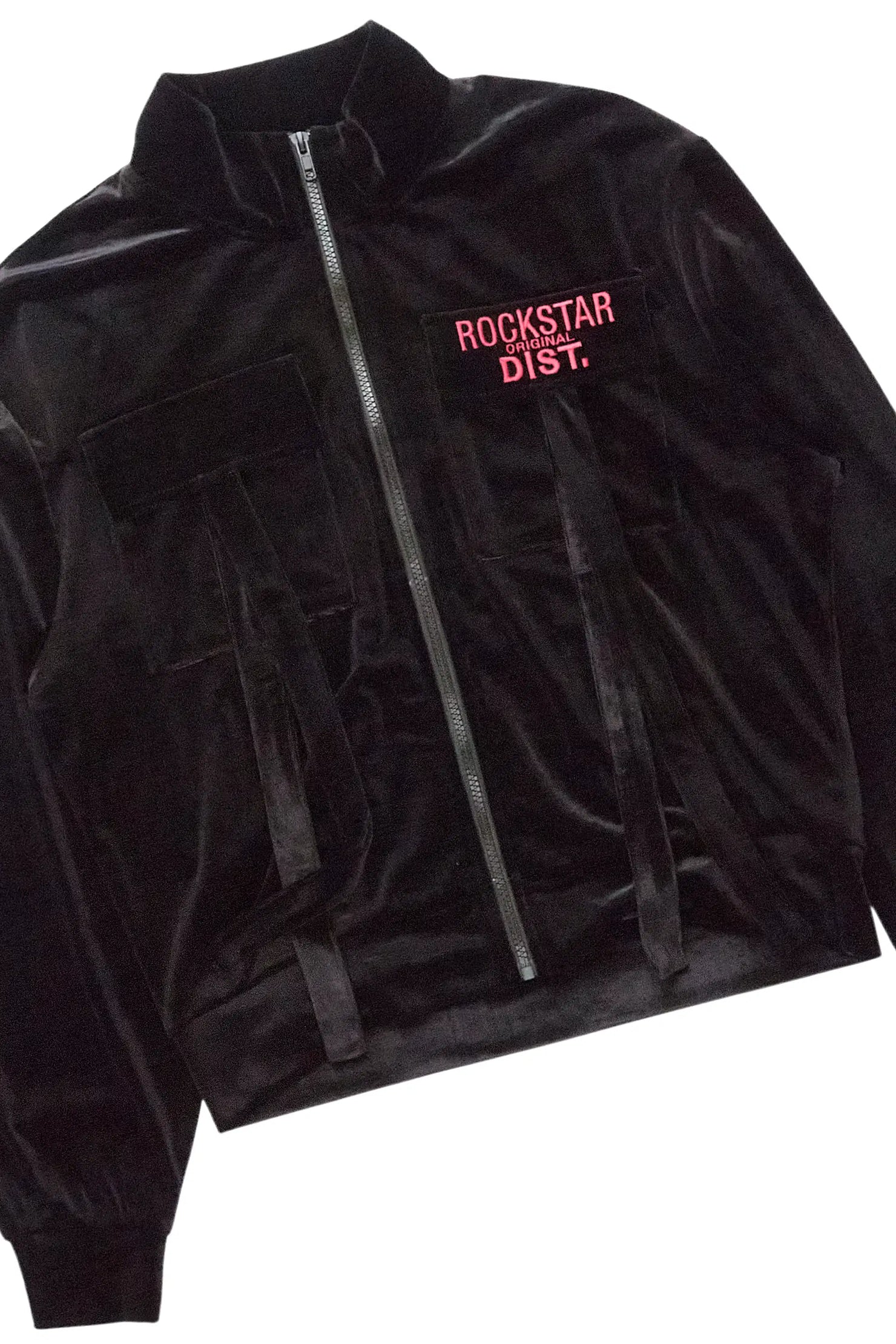 Tangela Black/Pink Cargo Velour Skirt Set