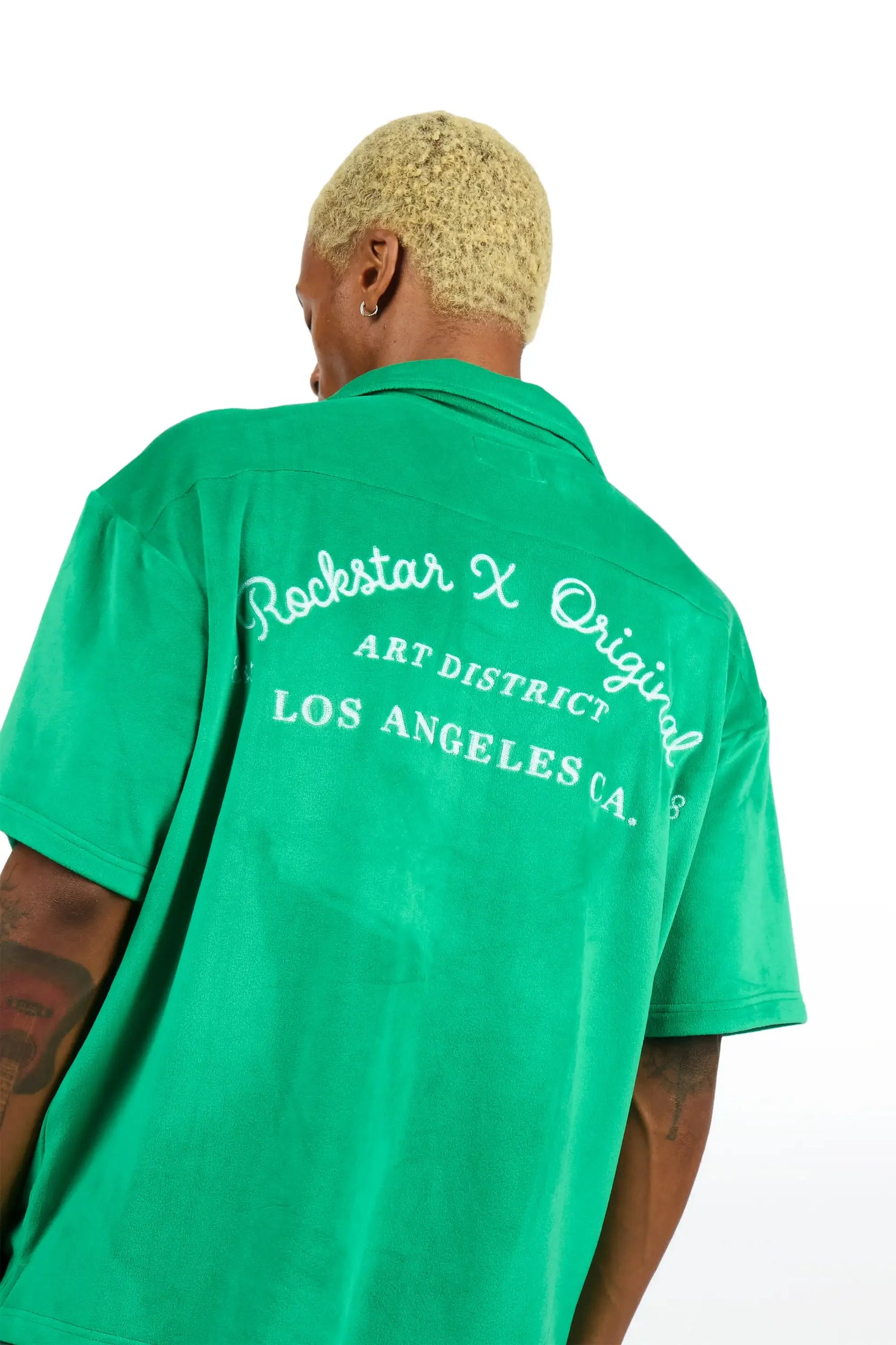 Crusoe Green Button Down Shirt/Short Set