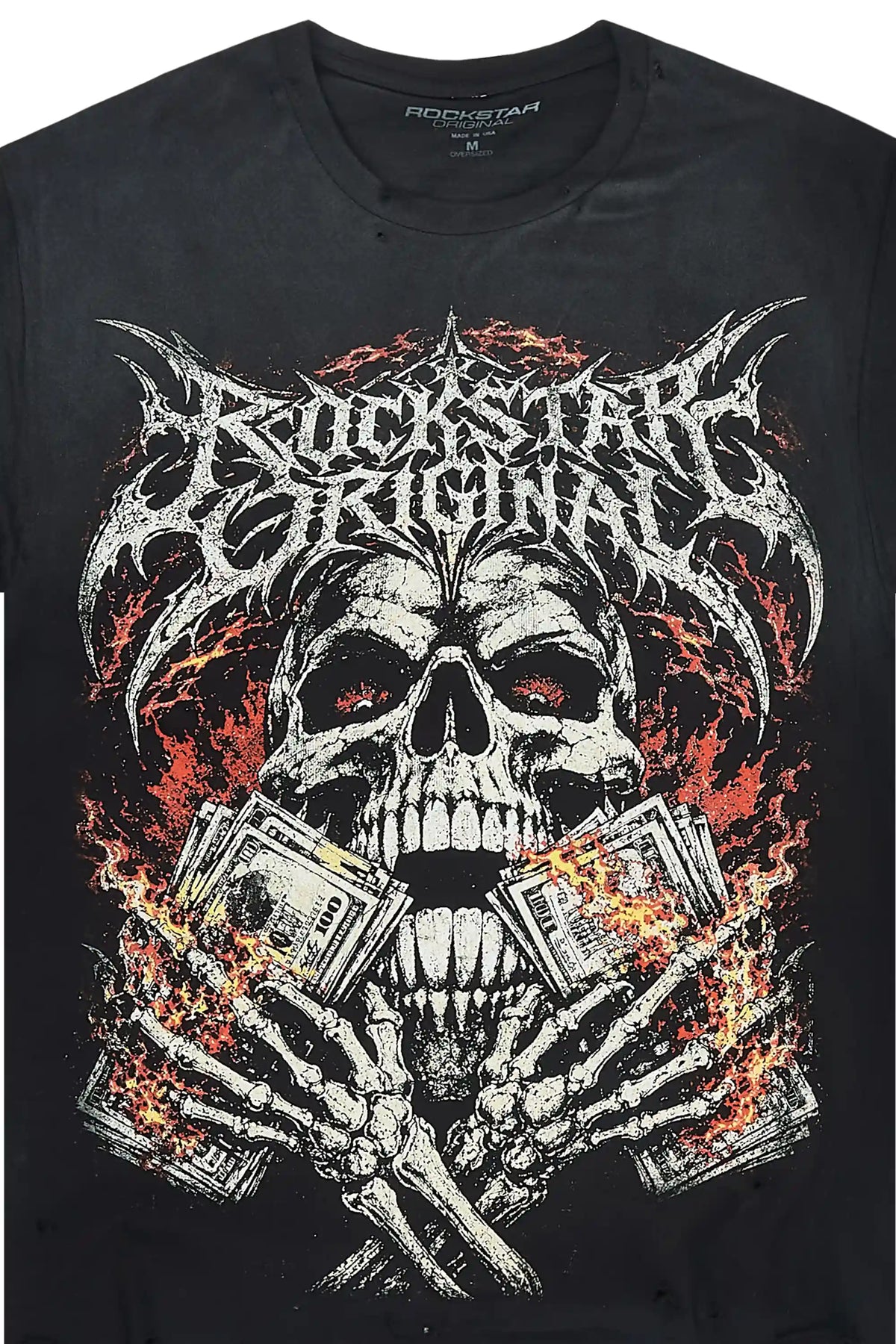 Tyriq Black Oversized Graphic T-Shirt