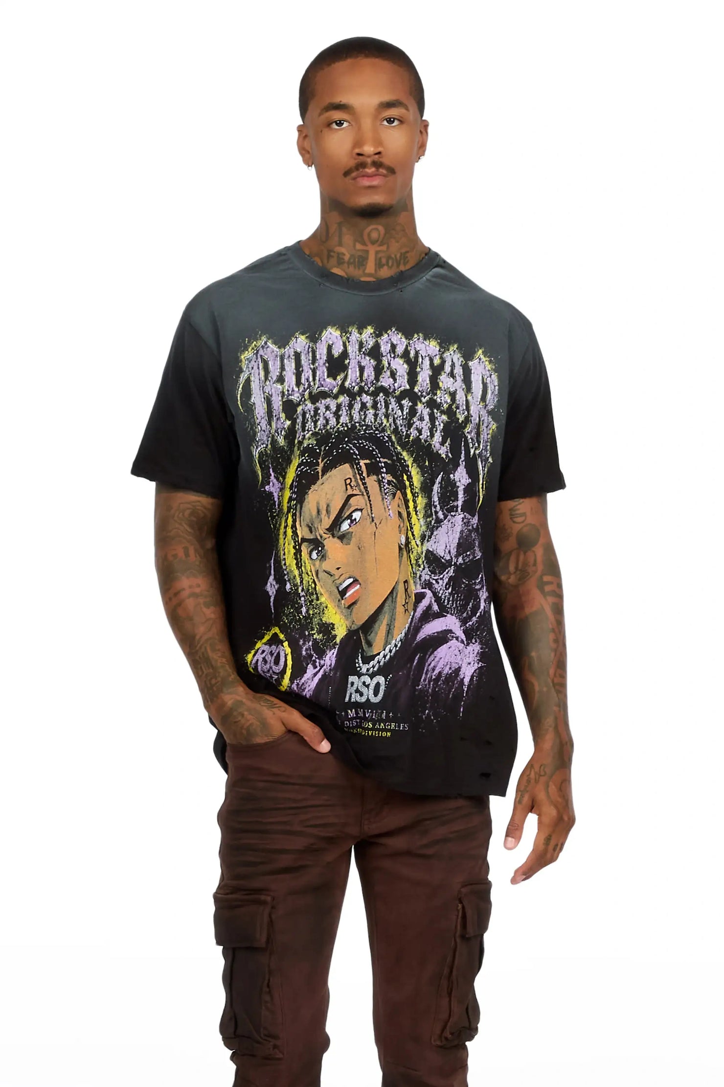 Torell Black Oversized Graphic T-Shirt