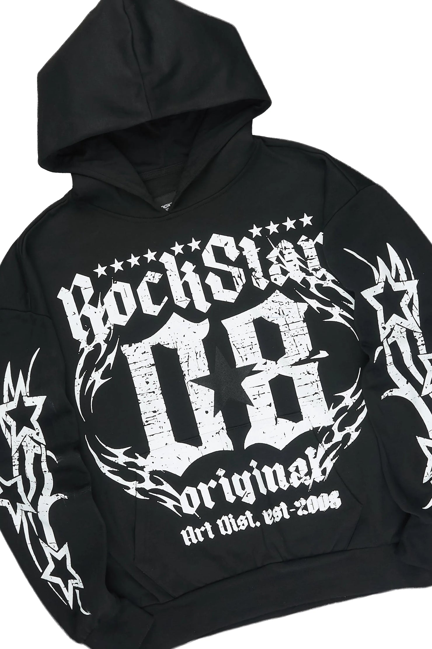 Branko Black/White Hoodie Relaxed Track Set