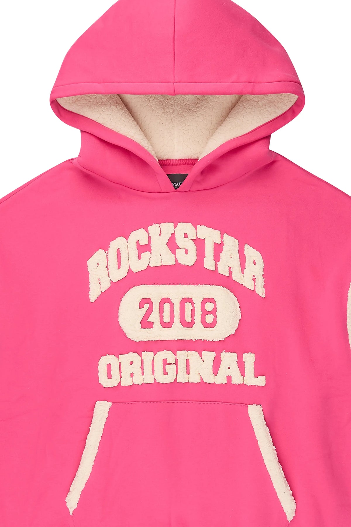 Tatiyana Pink Sherpa Detail Hoodie
