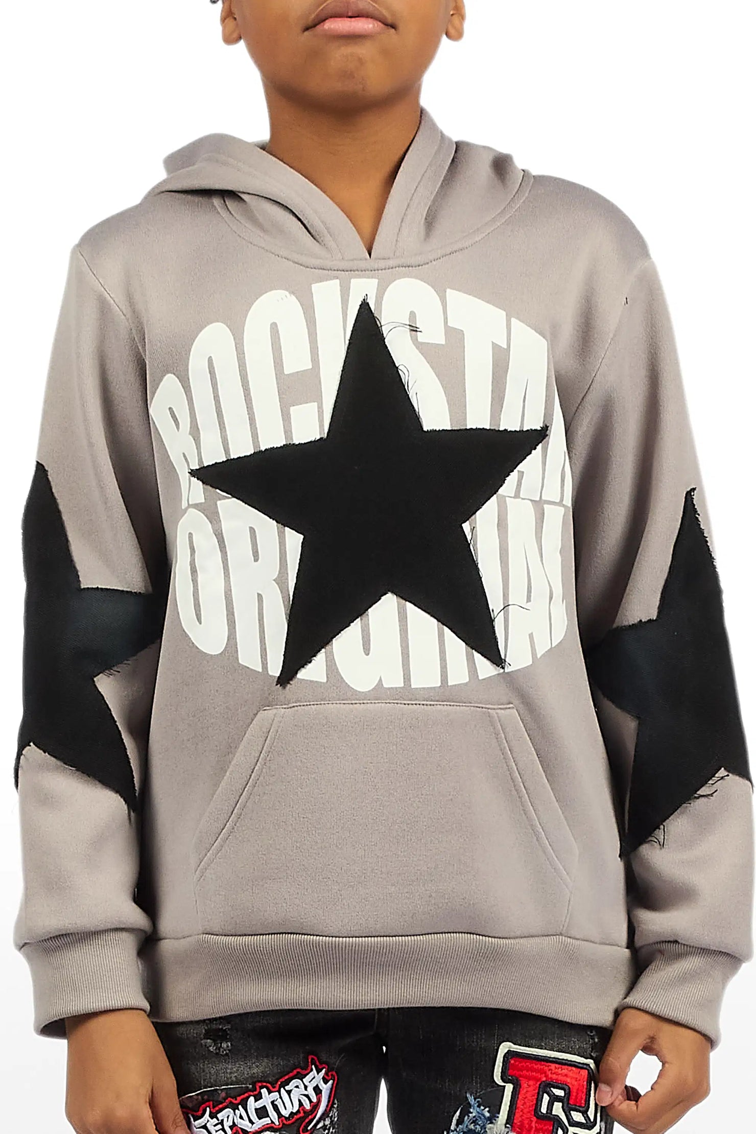 Boys States 2.0 Heather Grey Graphic Hoodie