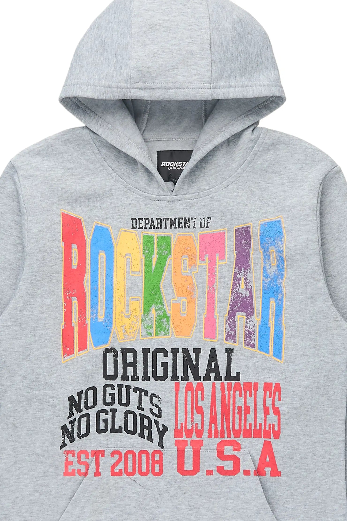 Boys Keen Heather Grey Graphic Hoodie