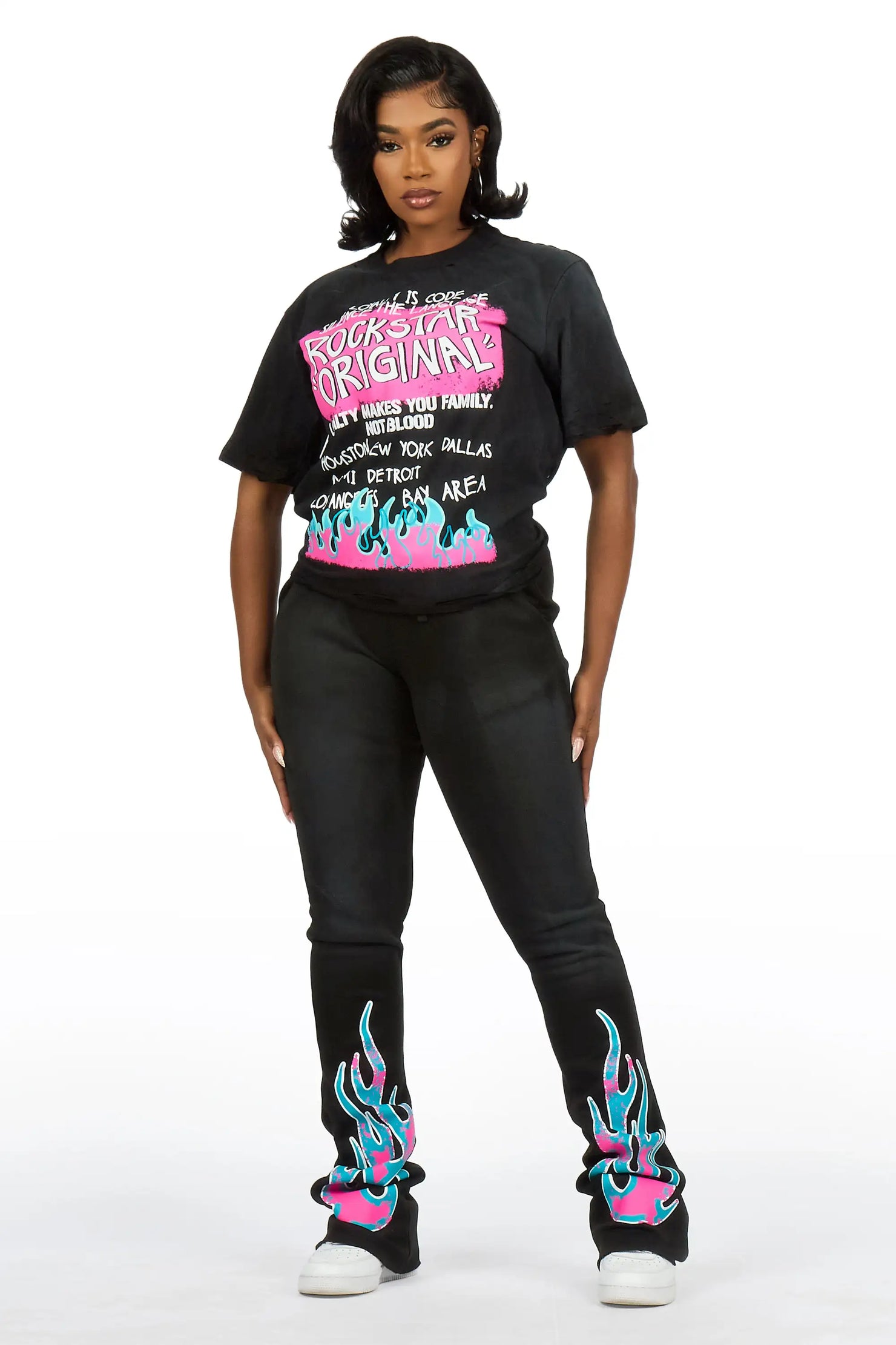 Bridgette Black T-Shirt Trackset