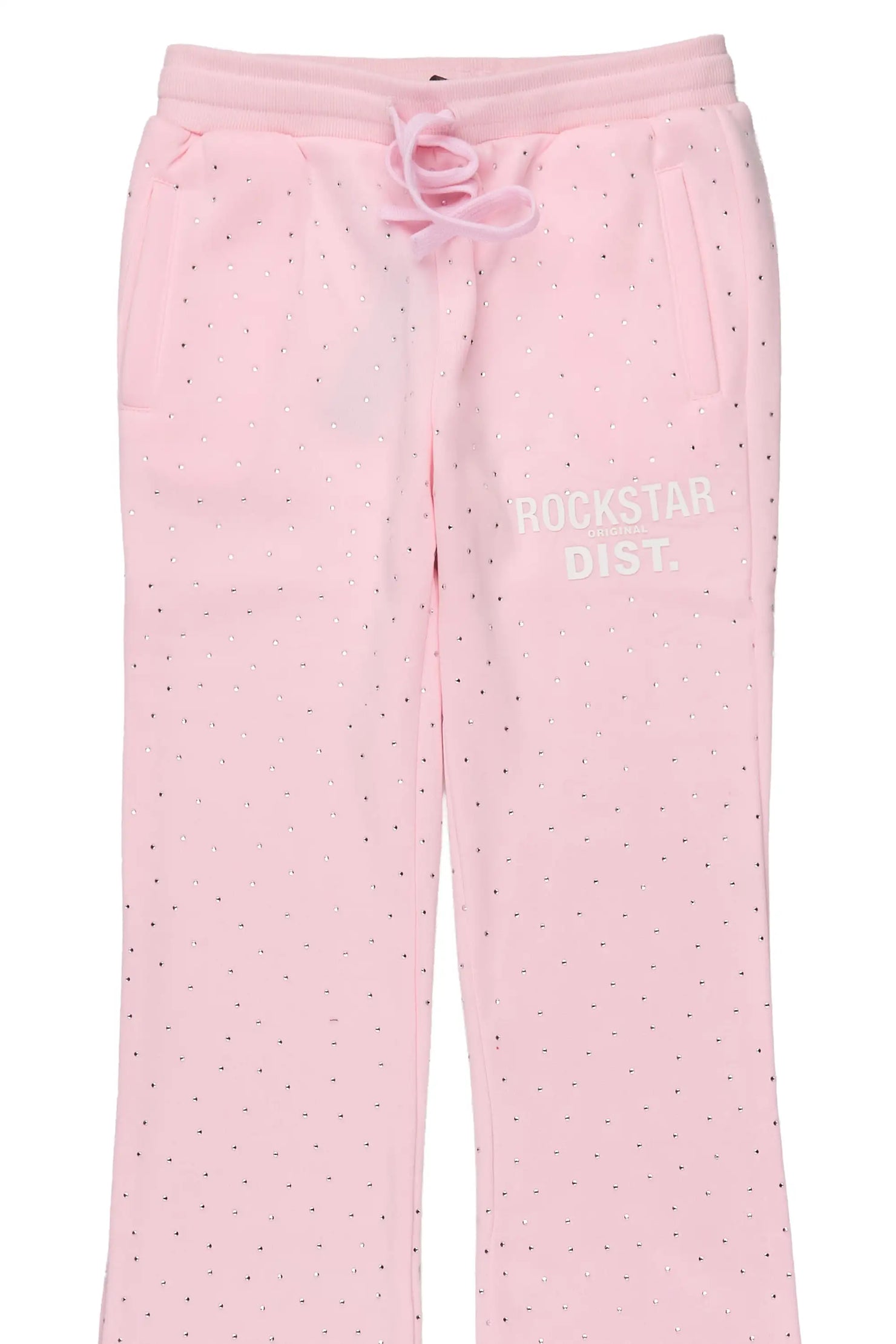 Girls Juliana Rhinestone Light Pink Track Pant