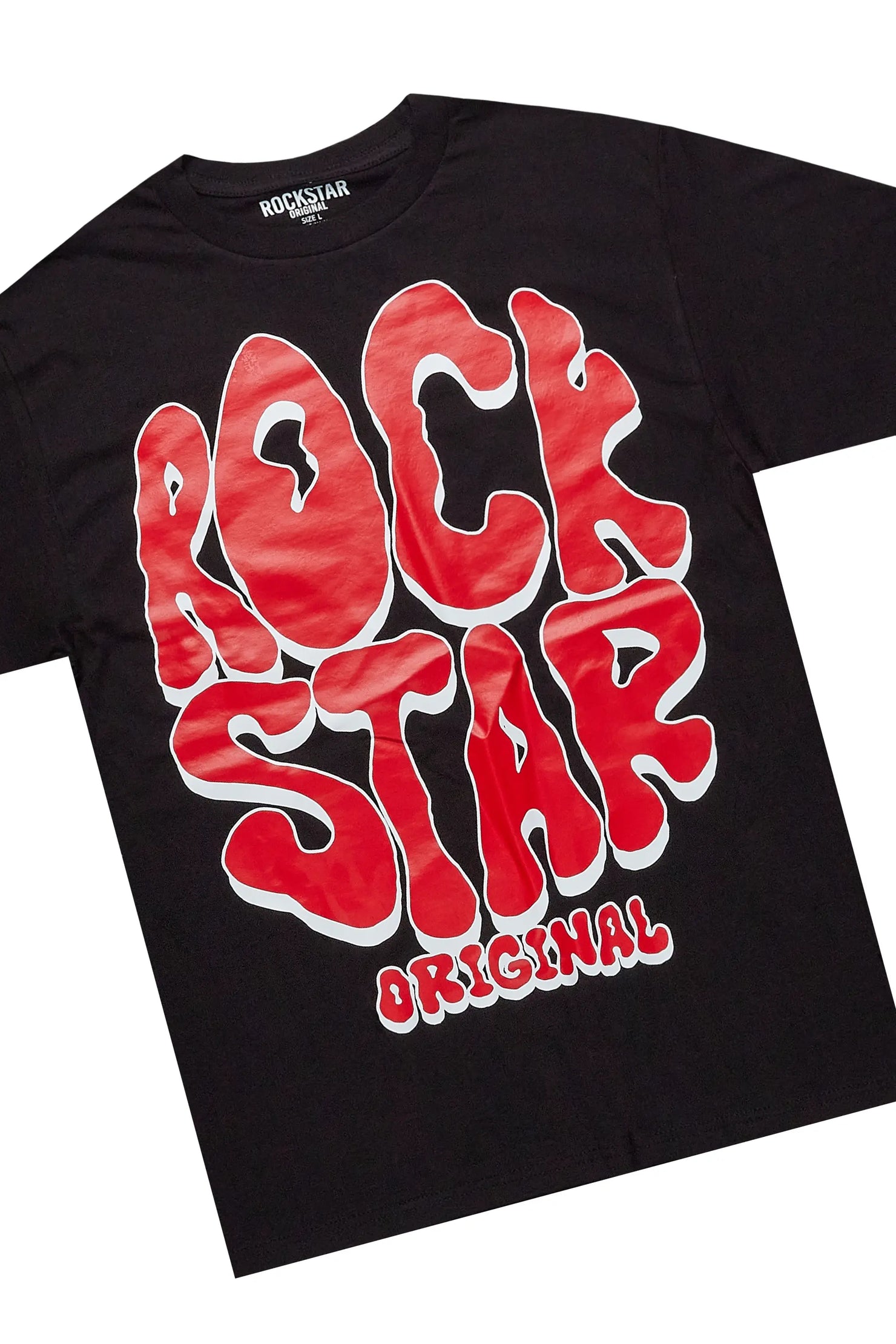 Warblen Black/Red T-Shirt Slim Fit Track Set