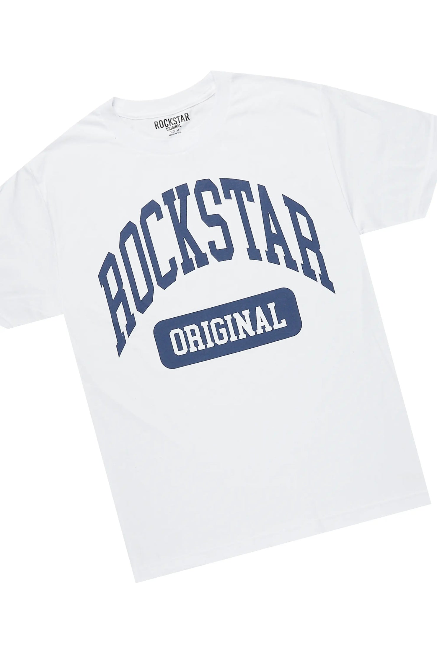 Jain White/Navy T-Shirt/Short Set