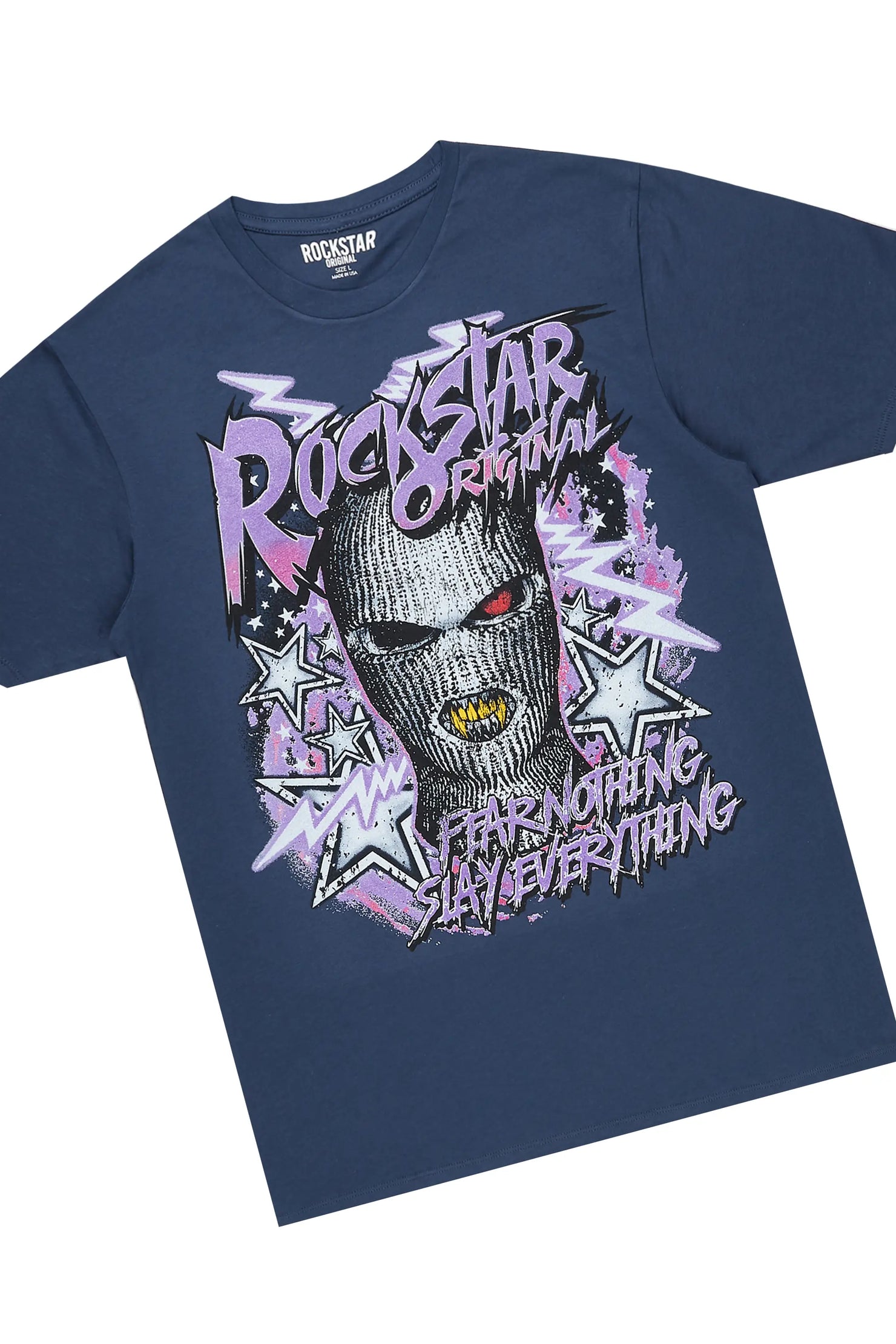 Kantin Steel Blue T-Shirt & Bossko Stacked Flare Jean Bundle