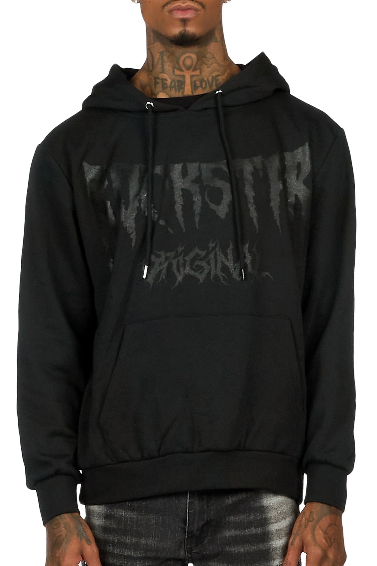 Andros Black Graphic Hoodie