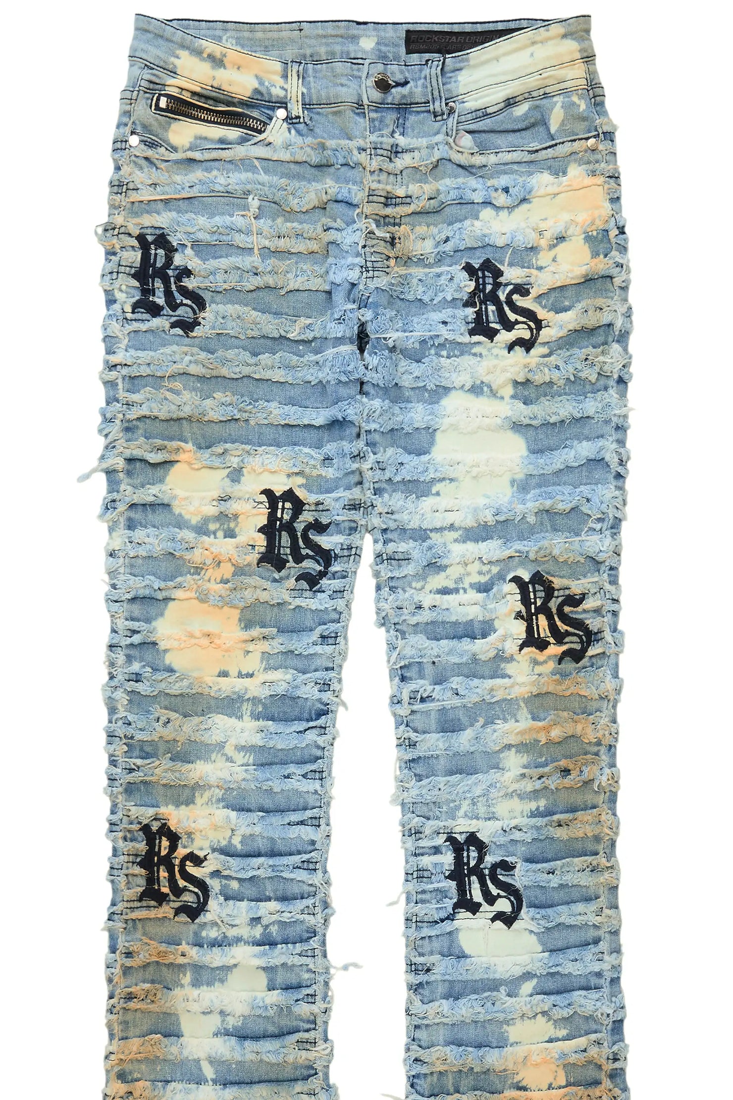 Inferna Blue Stacked Flare Jean