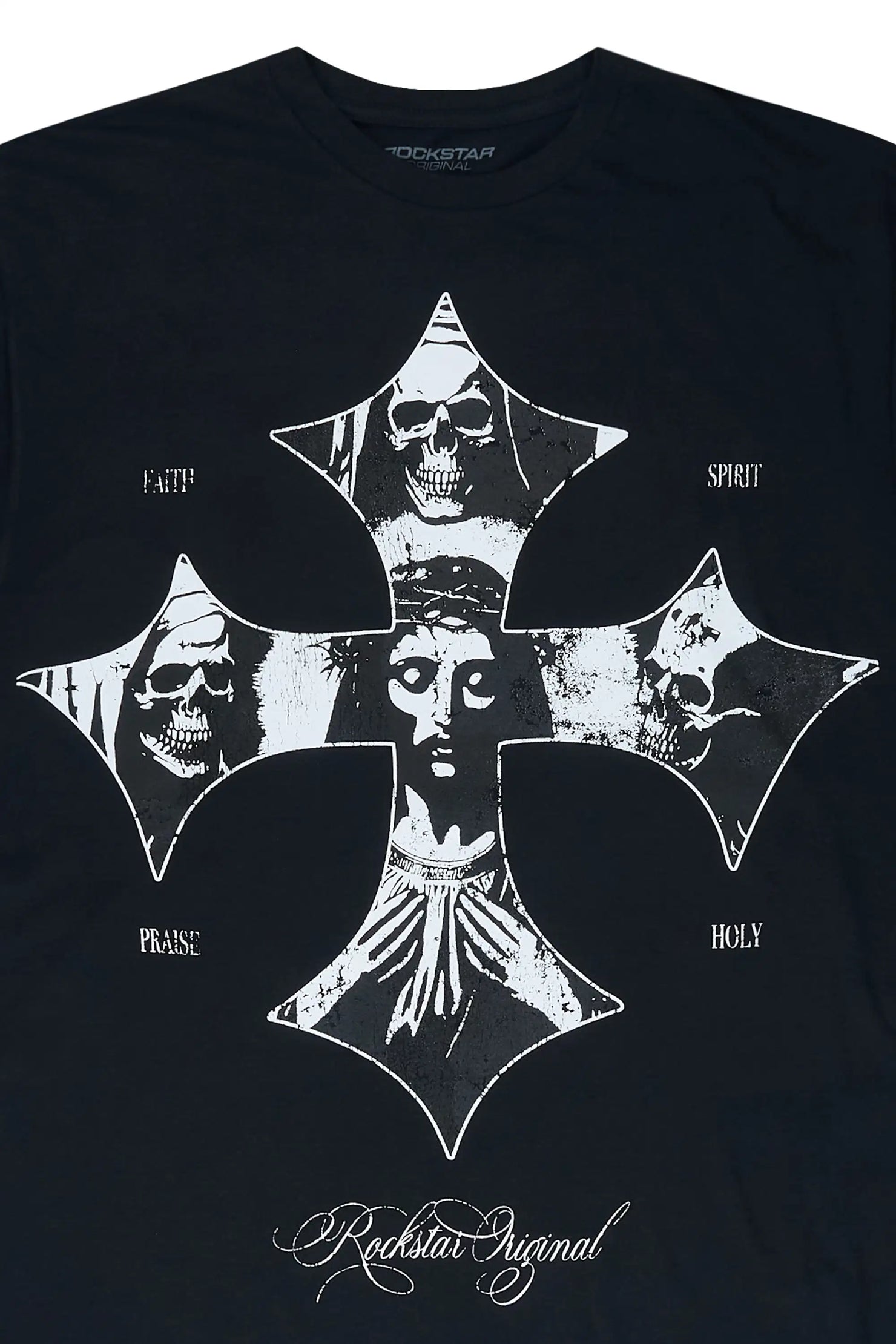 Lorzen Black Oversized Graphic T-Shirt