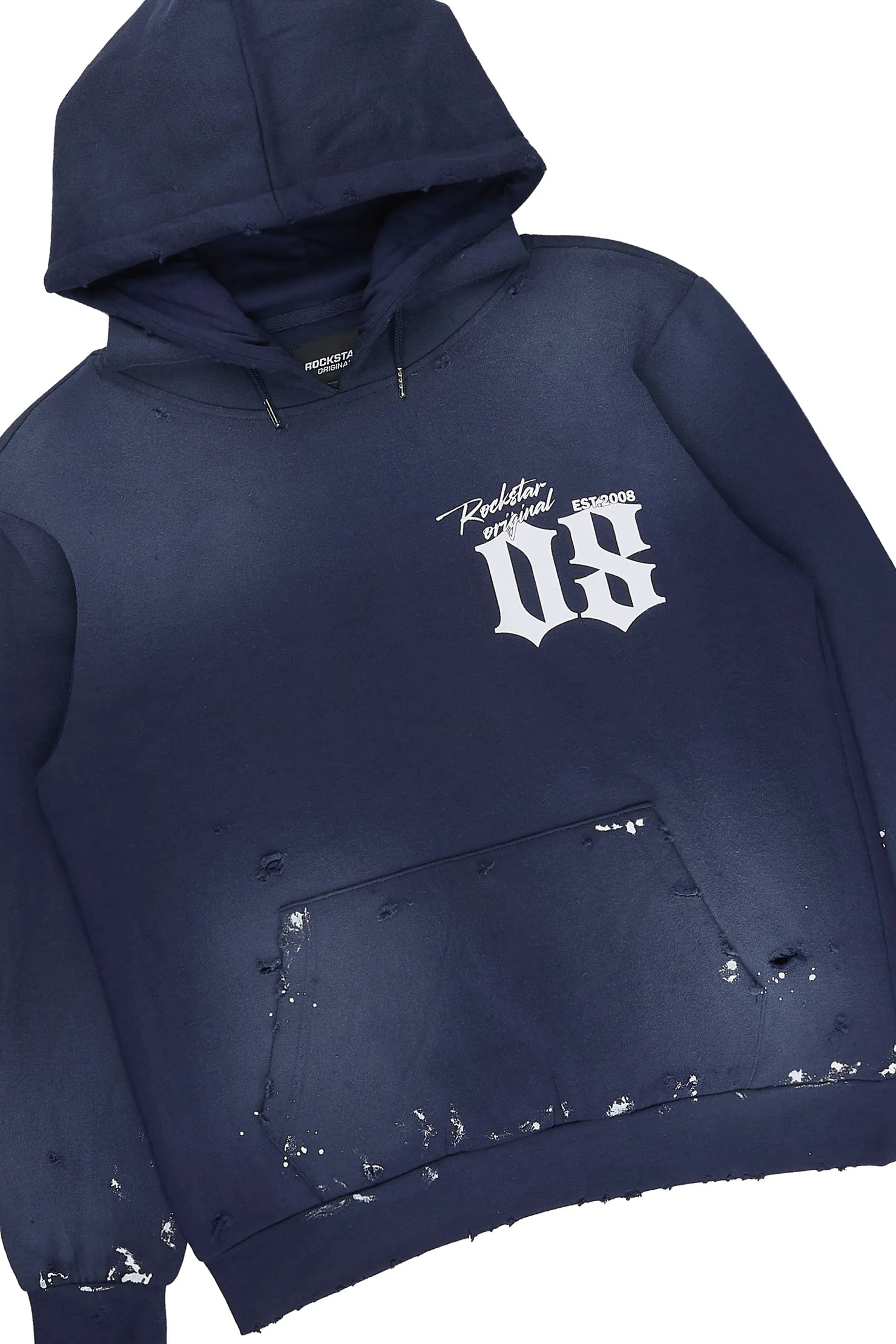 Cipher Navy Hoodie/Stacked Flare Pant Track Set