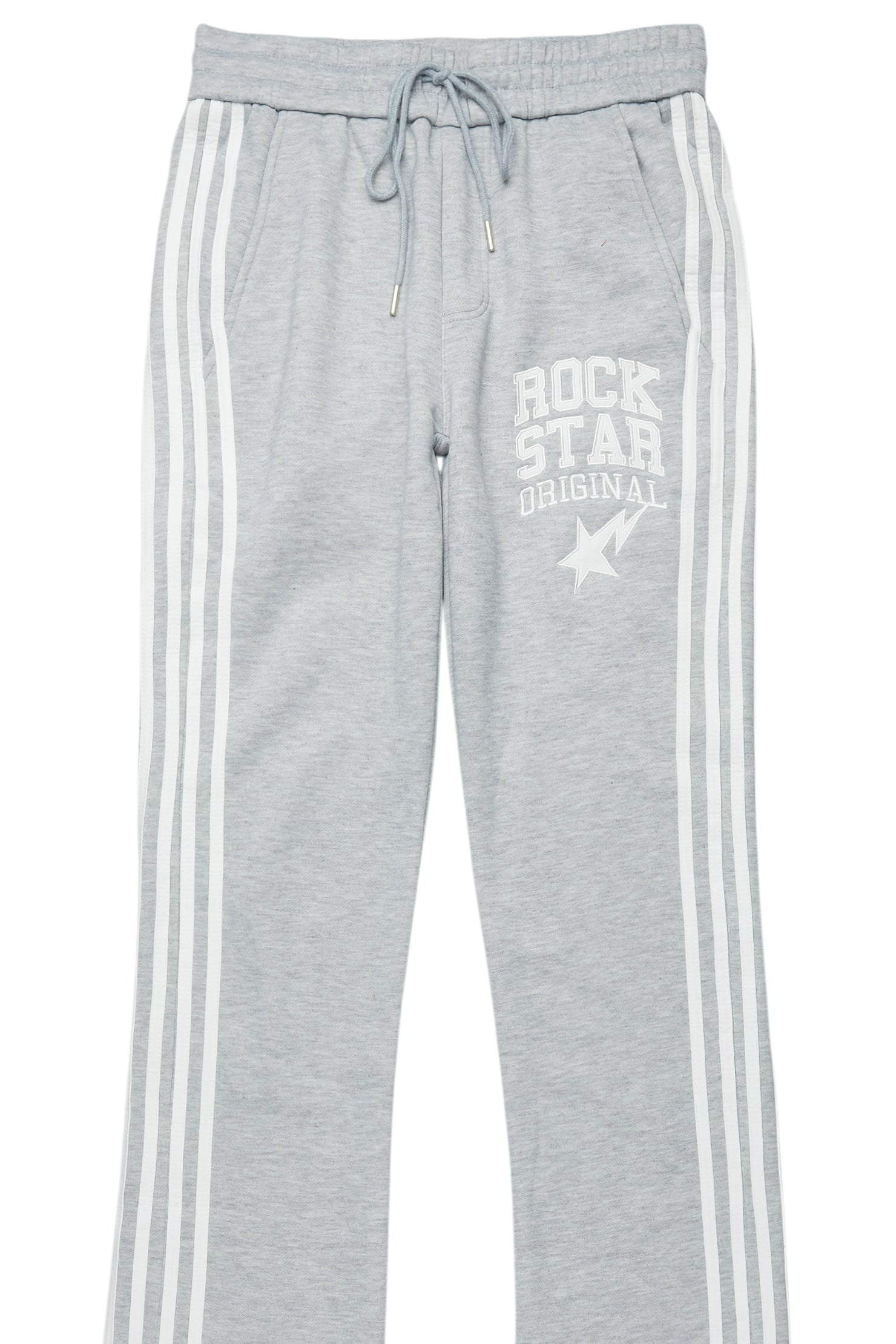 Gerrit Heather Grey Fleece Stacked Baggy Track Pant