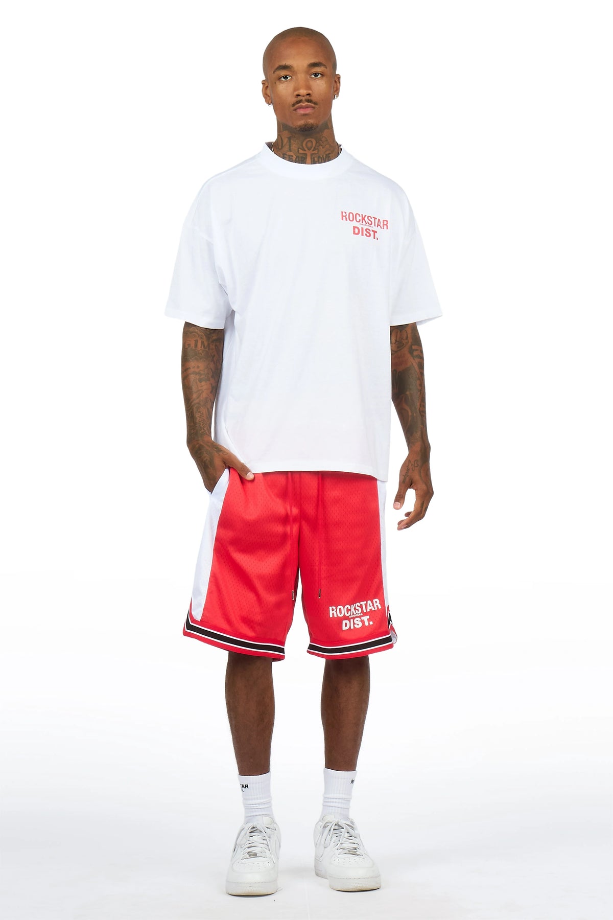 Suzano White/Red T-Shirt/Short Set