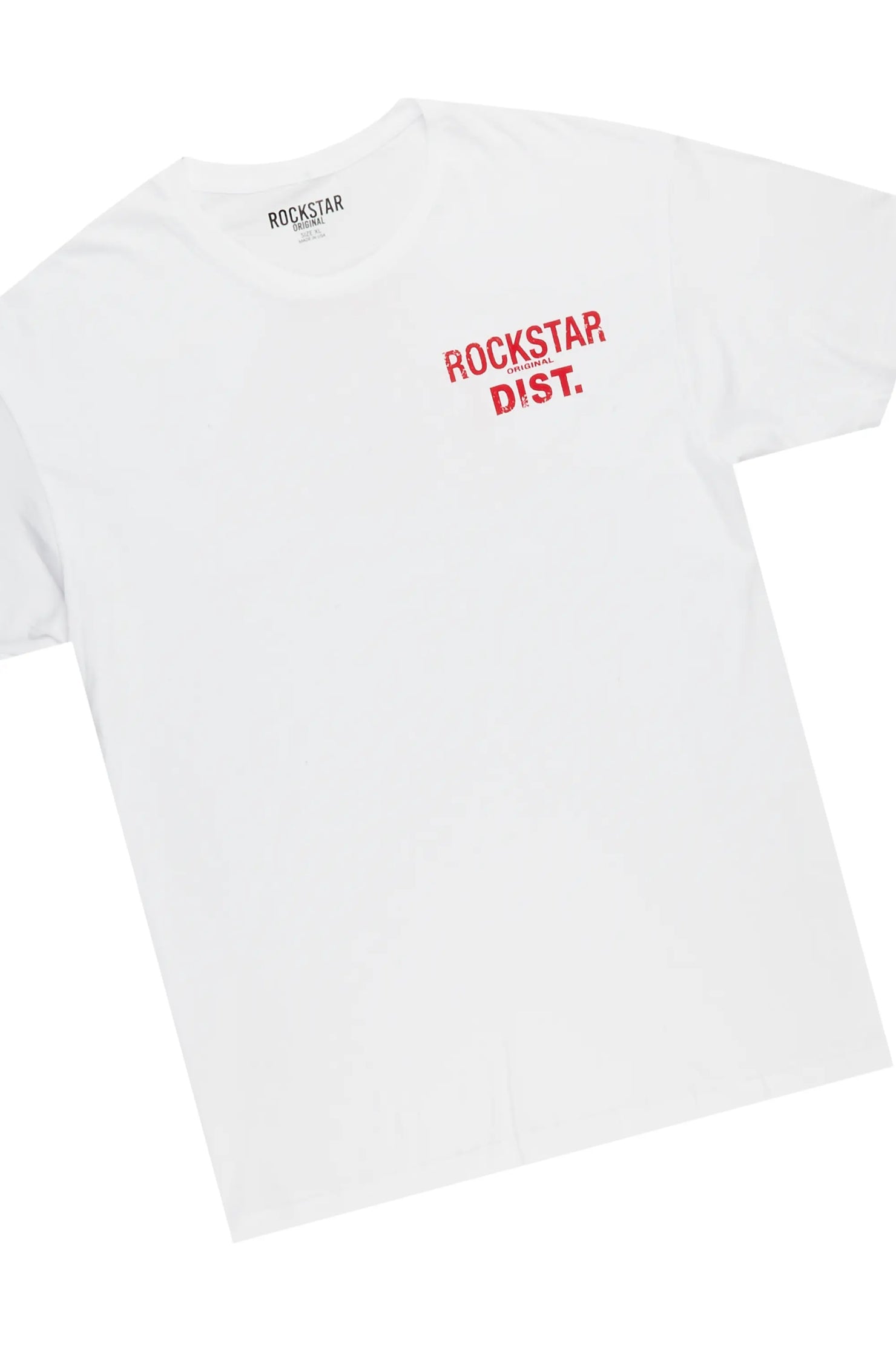 Lake White/Red T-Shirt/Stacked Flare Cargo Jean Bundle