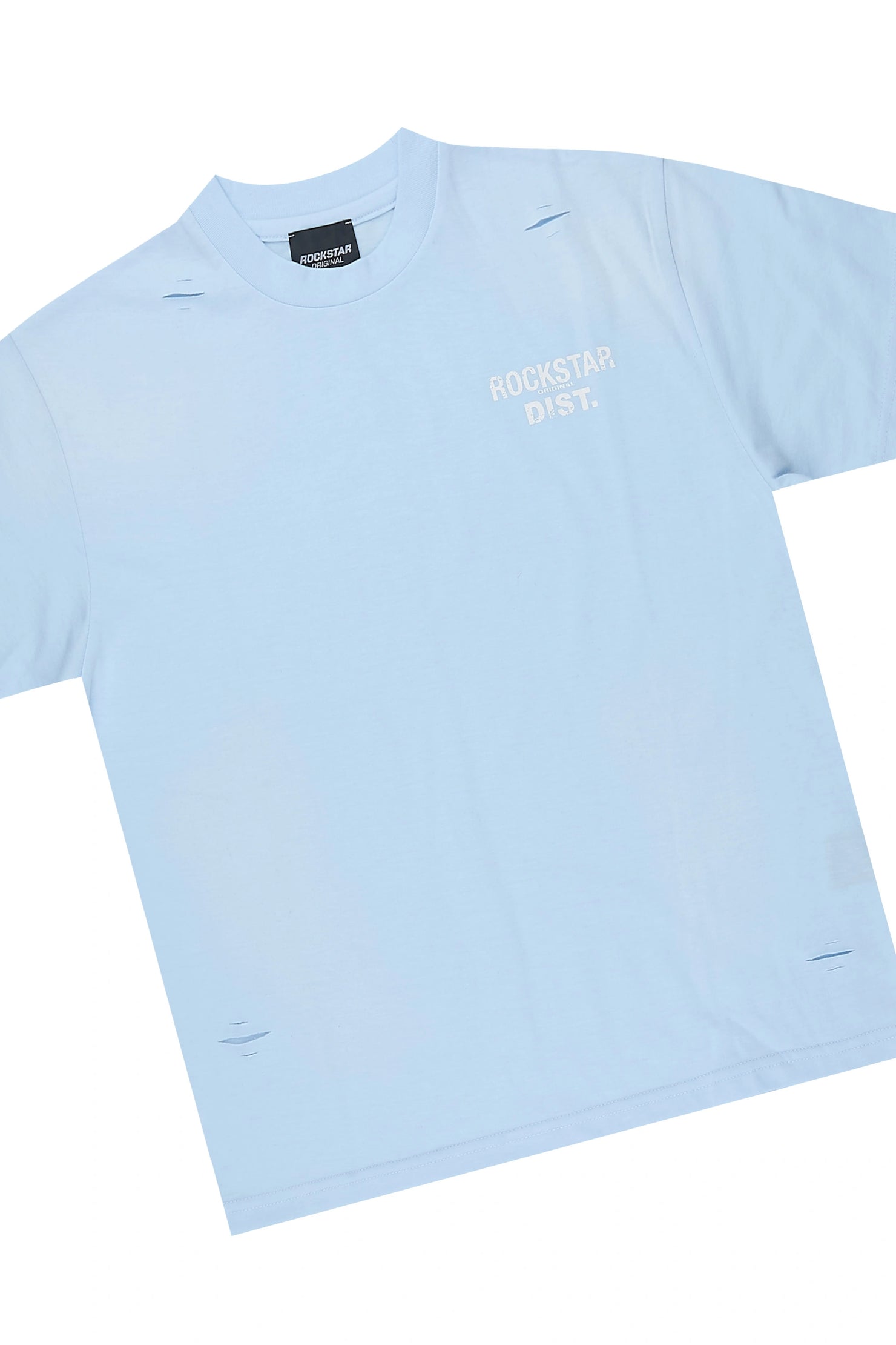 Boys Finn Light Blue T-Shirt Carpenter Jort Set