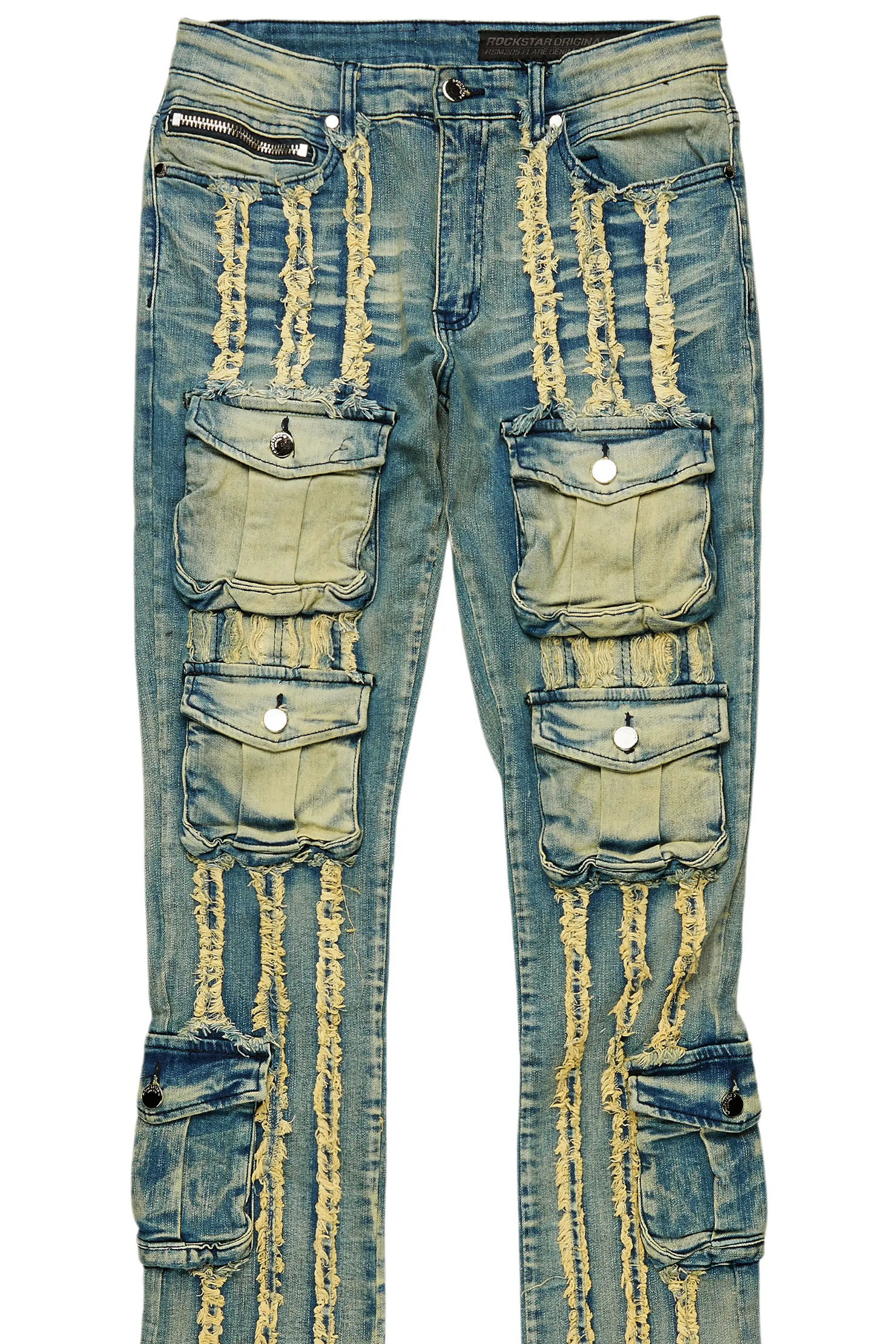 Frey Blue Stacked Flare Jean