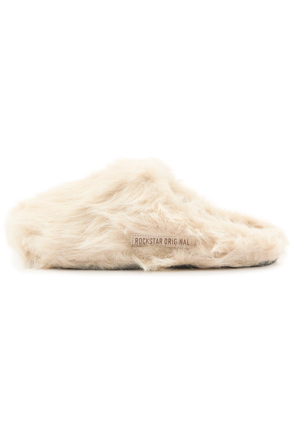 Mens Lanuga Cream Fur Mule