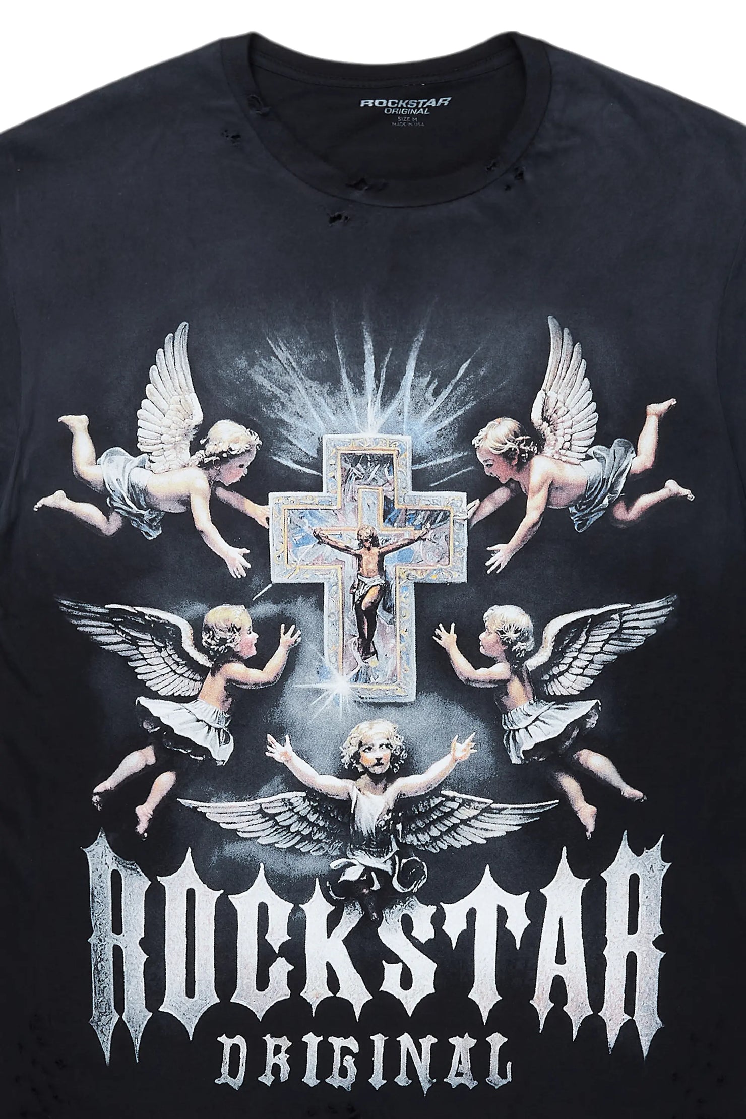 Adem Black Oversized Graphic T-Shirt