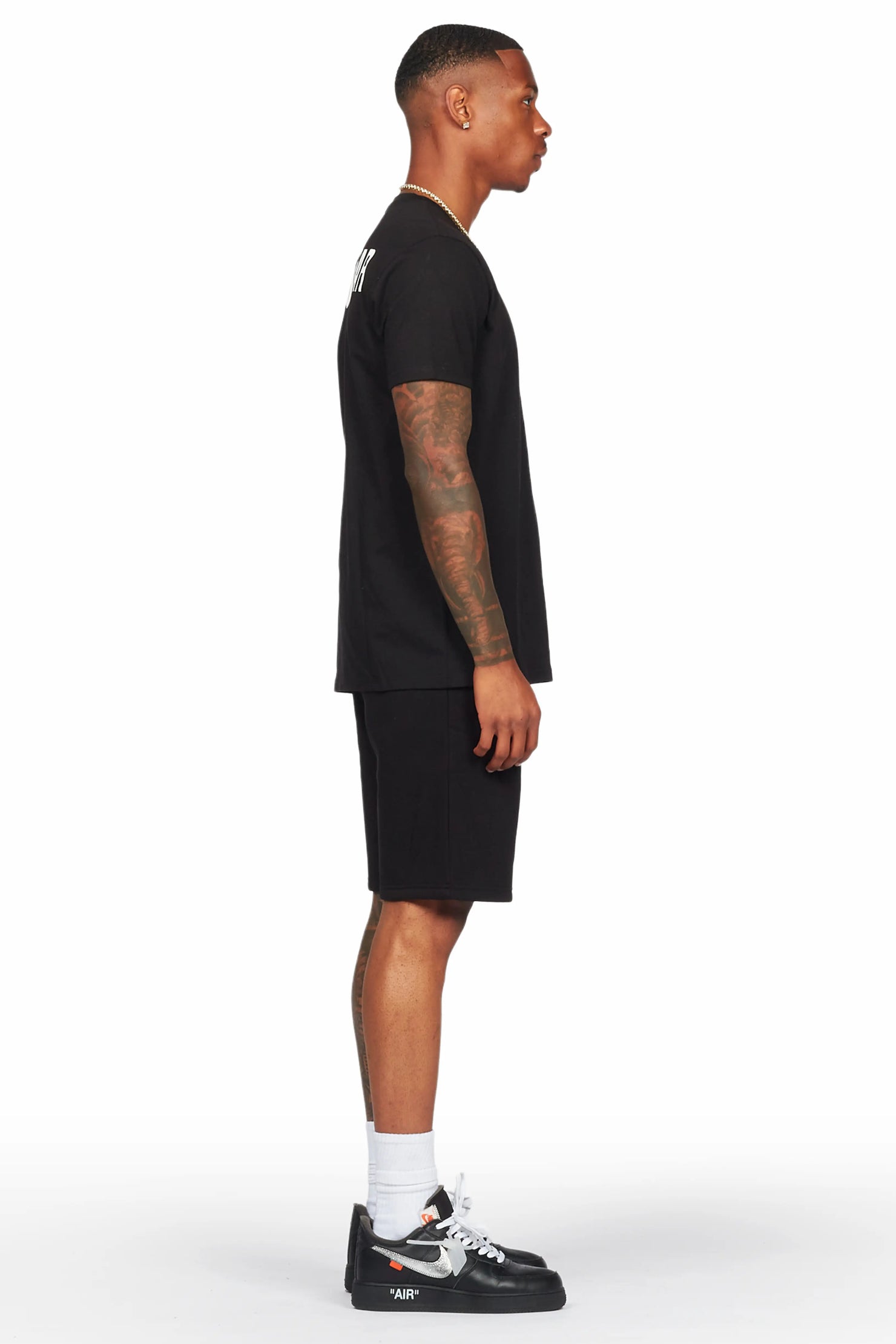 Alpine Black T-Shirt/Short Set