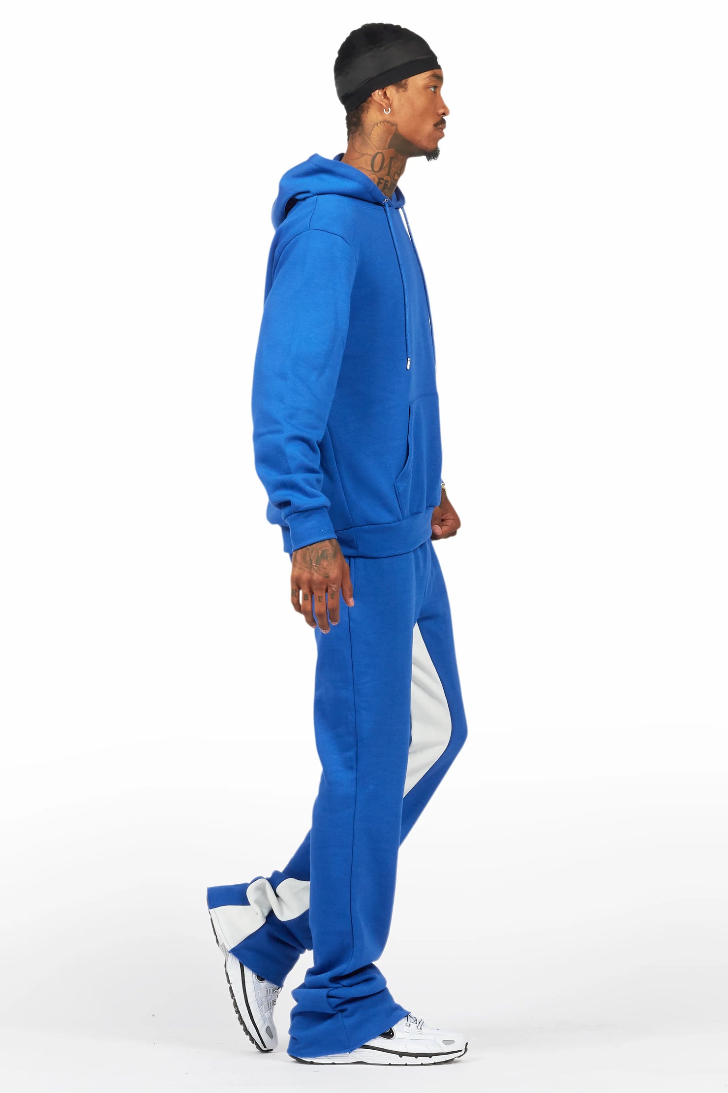 Basic Royal Blue Hoodie/Baggy Track Pant Set