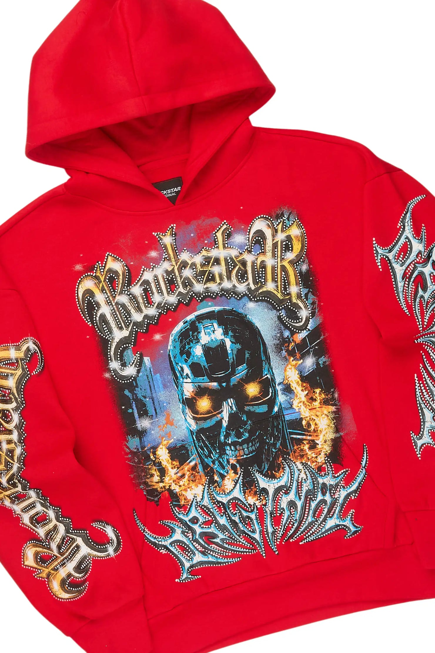 Mesin Red Hoodie/Baggy Pant Track Set