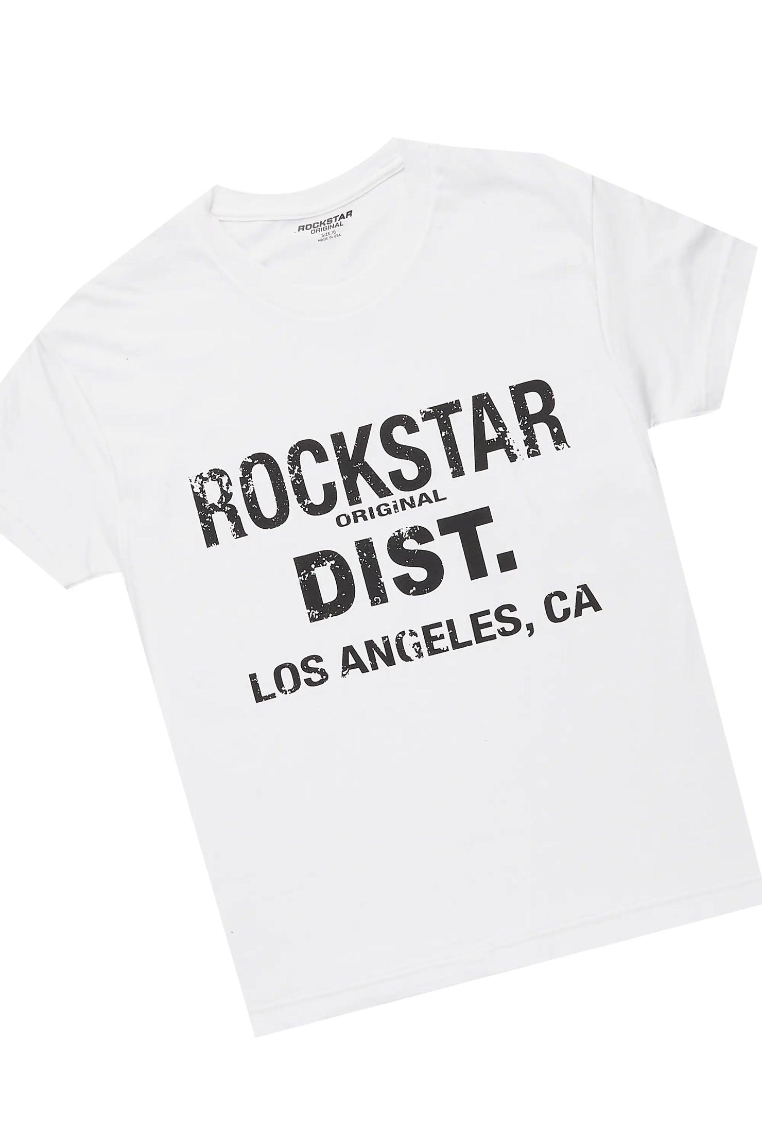 Boys Valo White/Grey T-Shirt/Denim Short Set