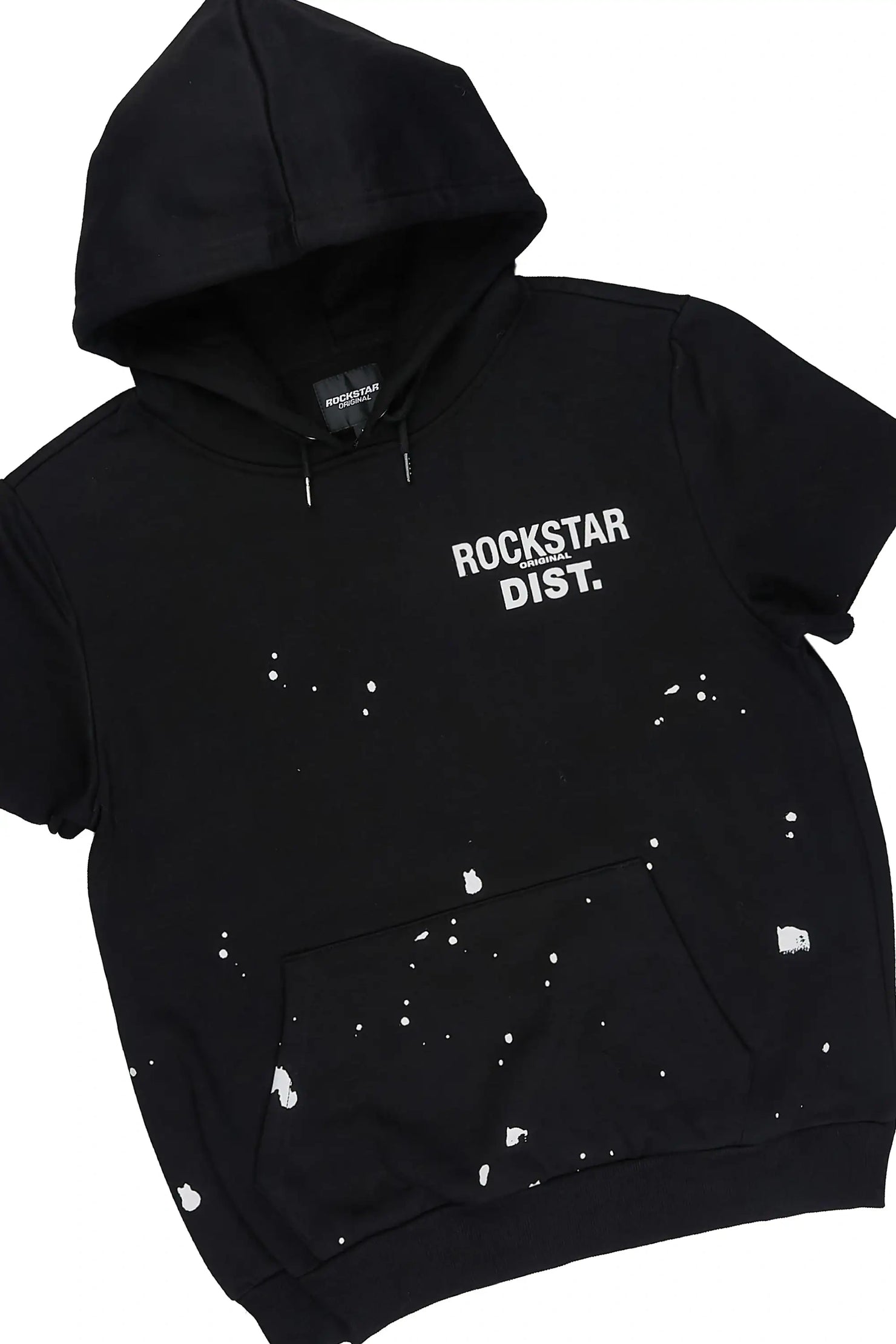 Raffer 3.0 Black Cut Sleeve Hoodie Short Set