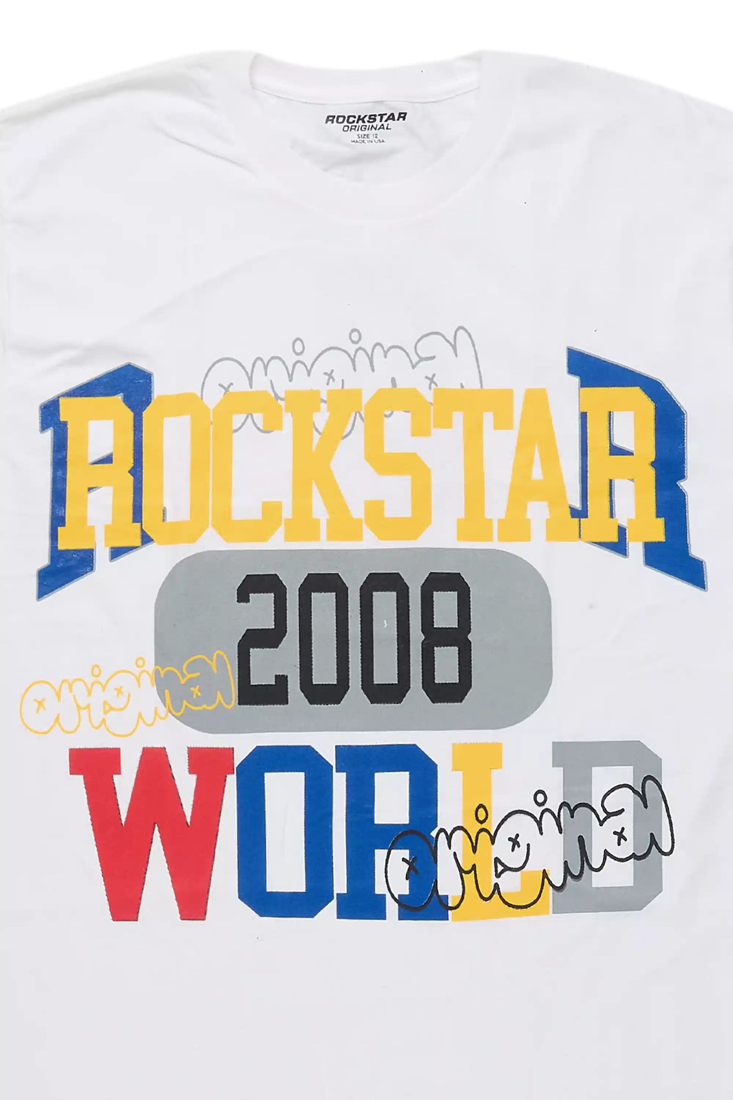 Boys Daria White/Multi Graphic Muscle T-Shirt