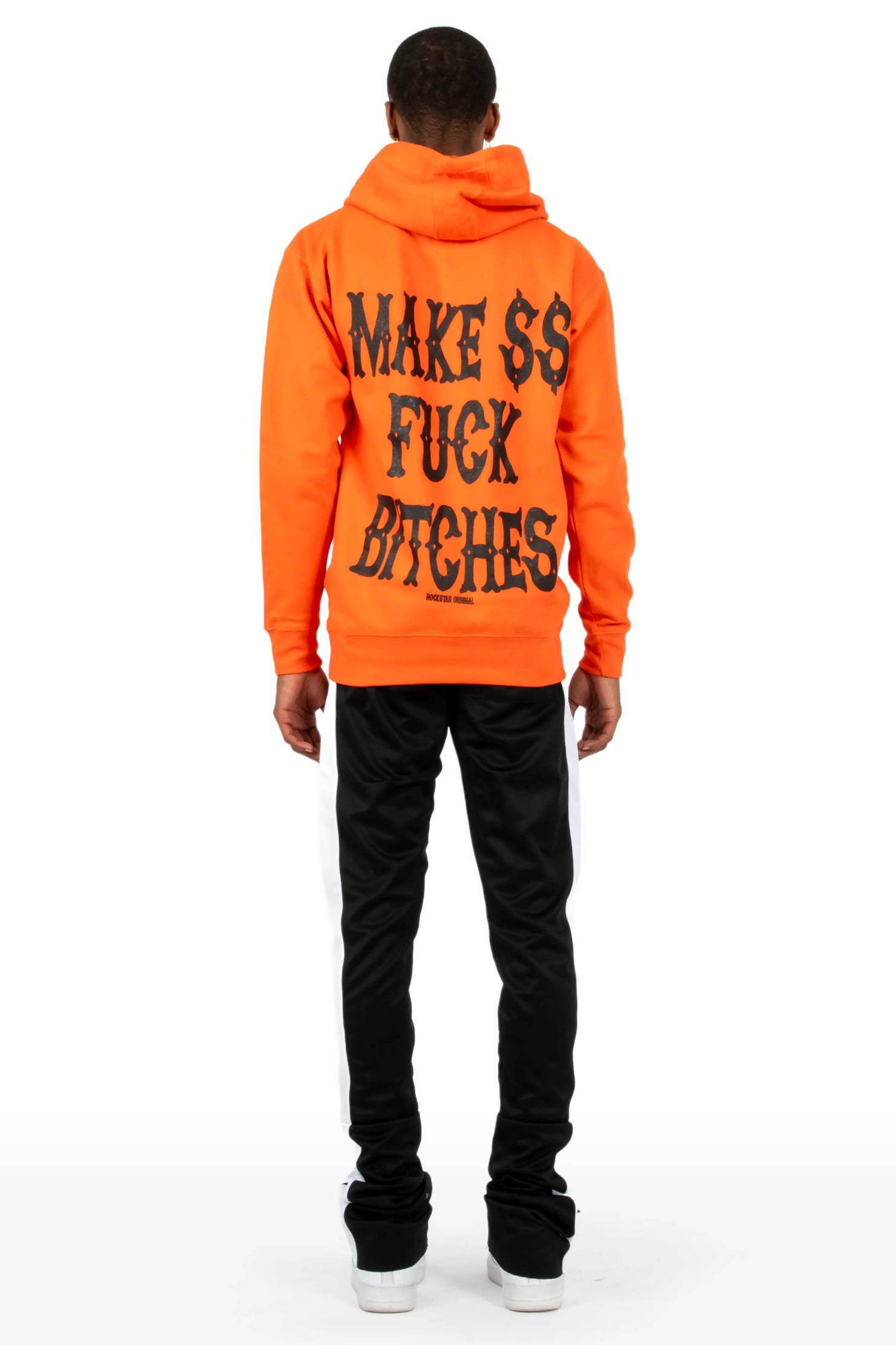 Deeler Orange/Black Hoodie Super Stacked Flare Track Set