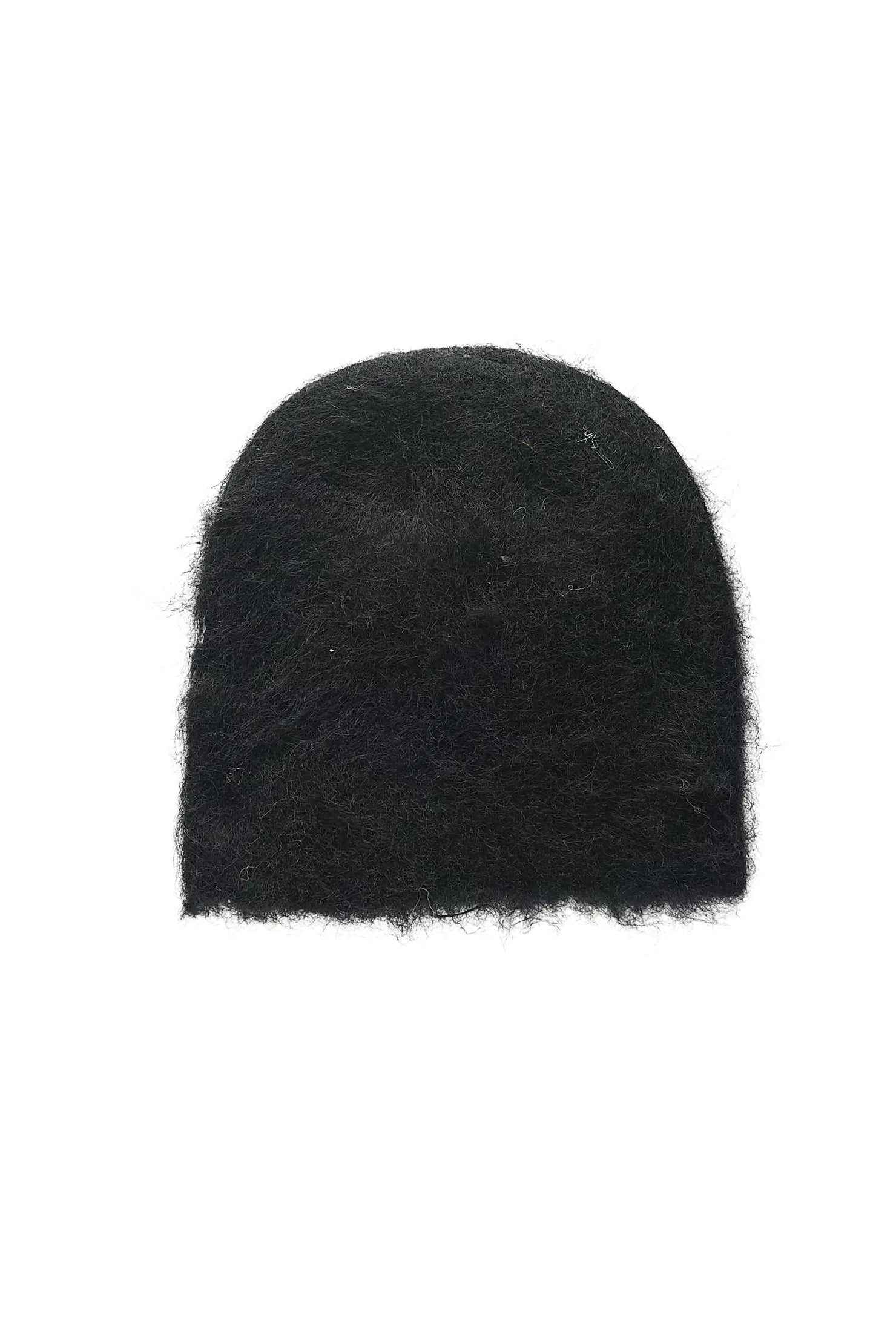 Andros Black Knitted Mohair Beanie