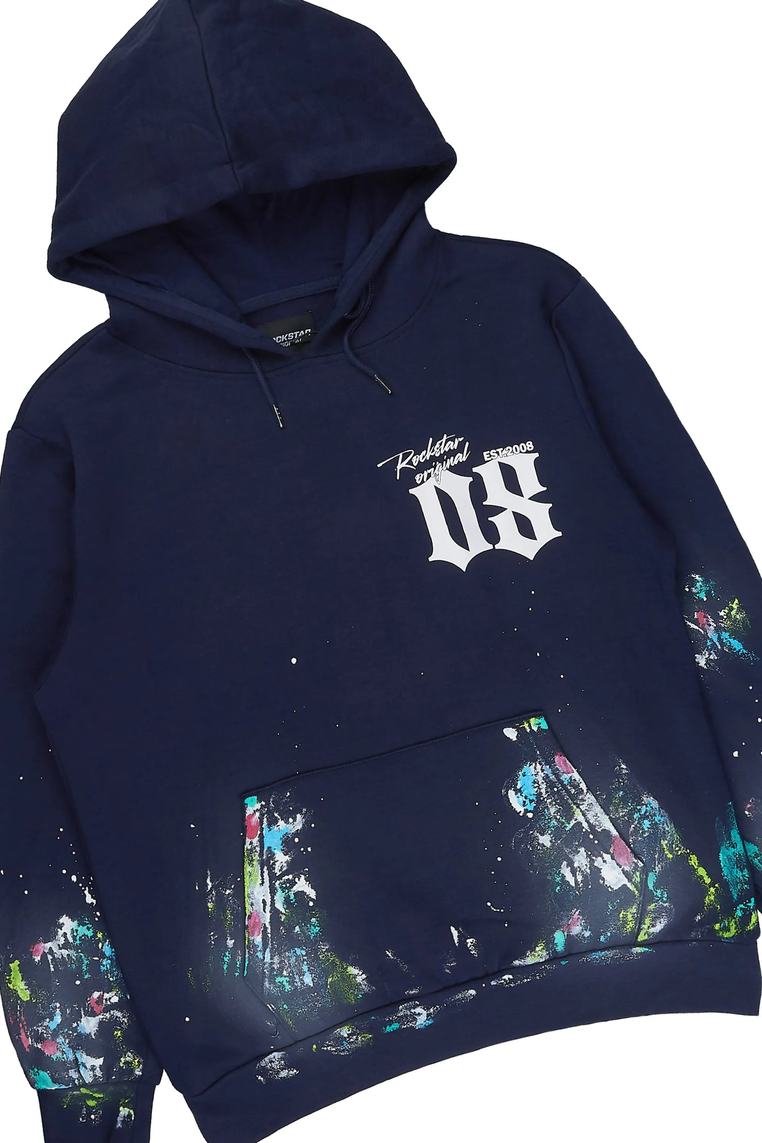 Garth Navy Hoodie/Stacked Flare Pant Track Set