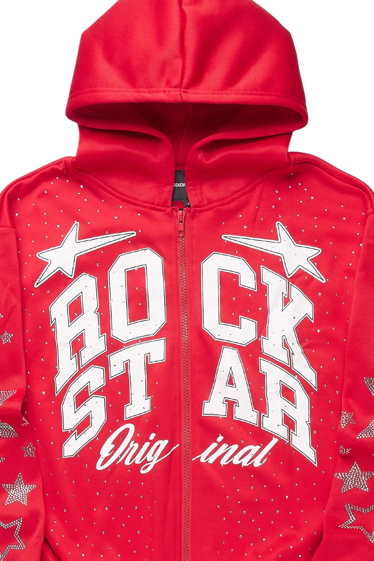 Girls Flaveya Red Zip Up Hoodie