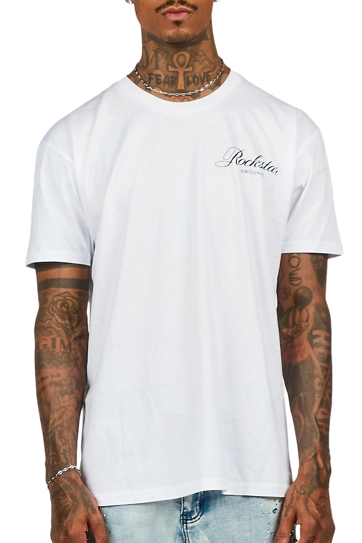 Domaric White Oversized Graphic T-Shirt