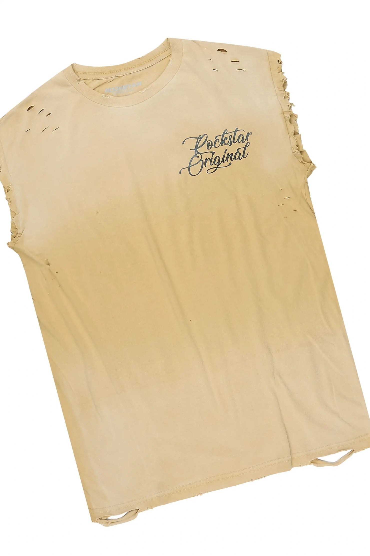 Coupin Sand/Tint Oversized Graphic T-Shirt & Shake Stacked Flare Jean