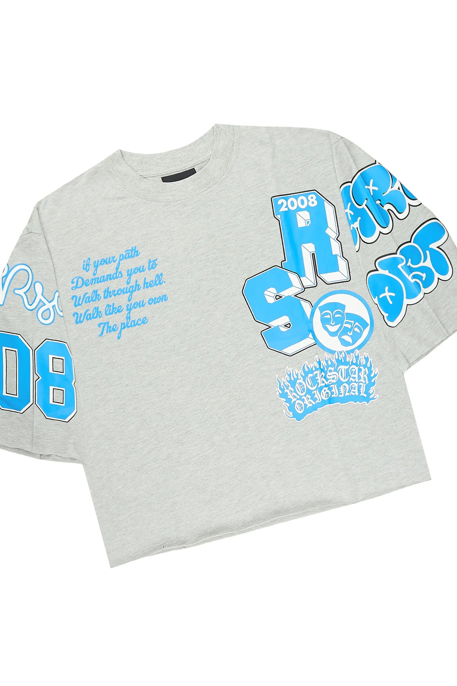 Leslaw Heather Grey T-Shirt/Short Set