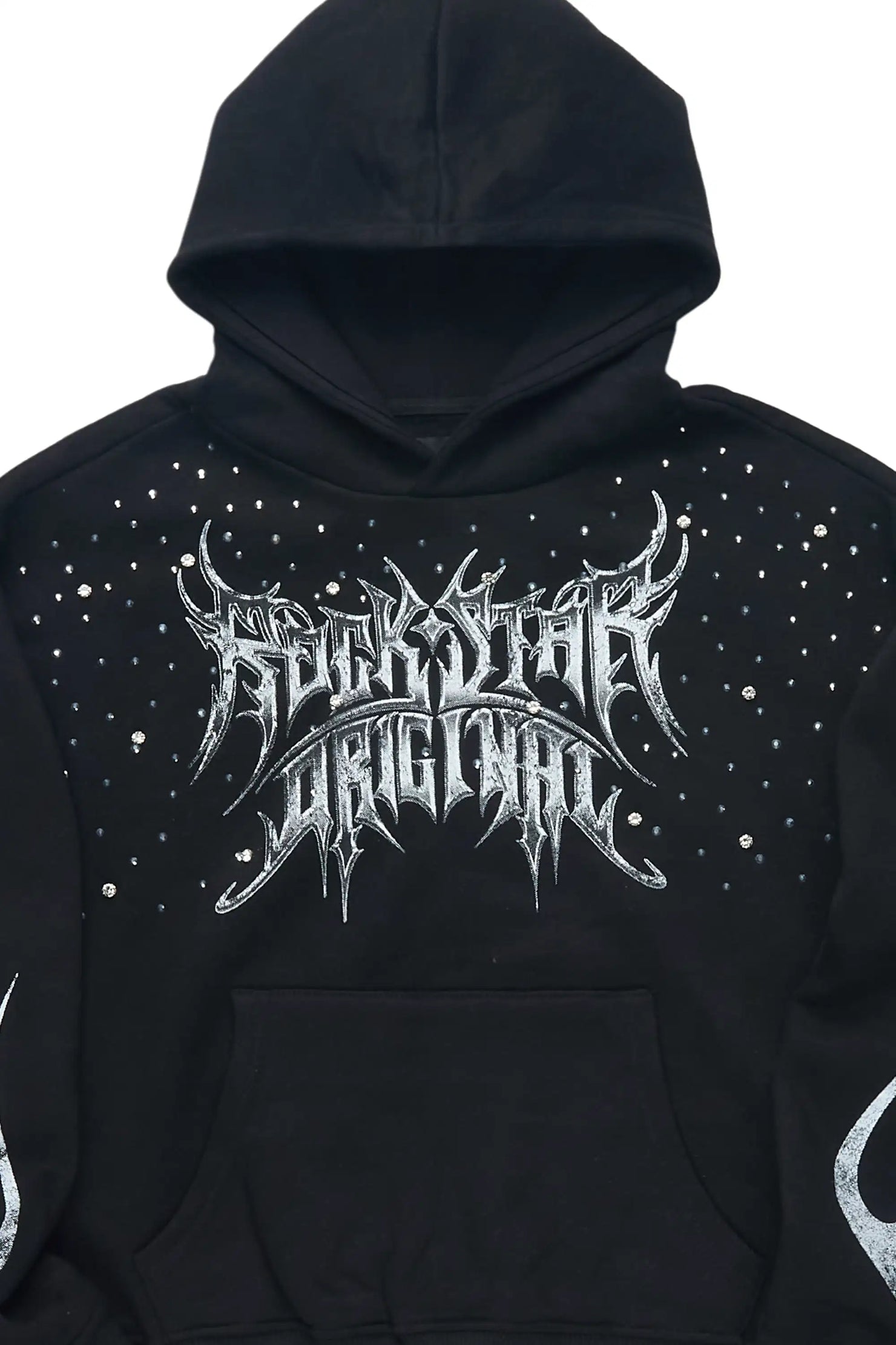 Nikisha Black Rhinestone Hoodie