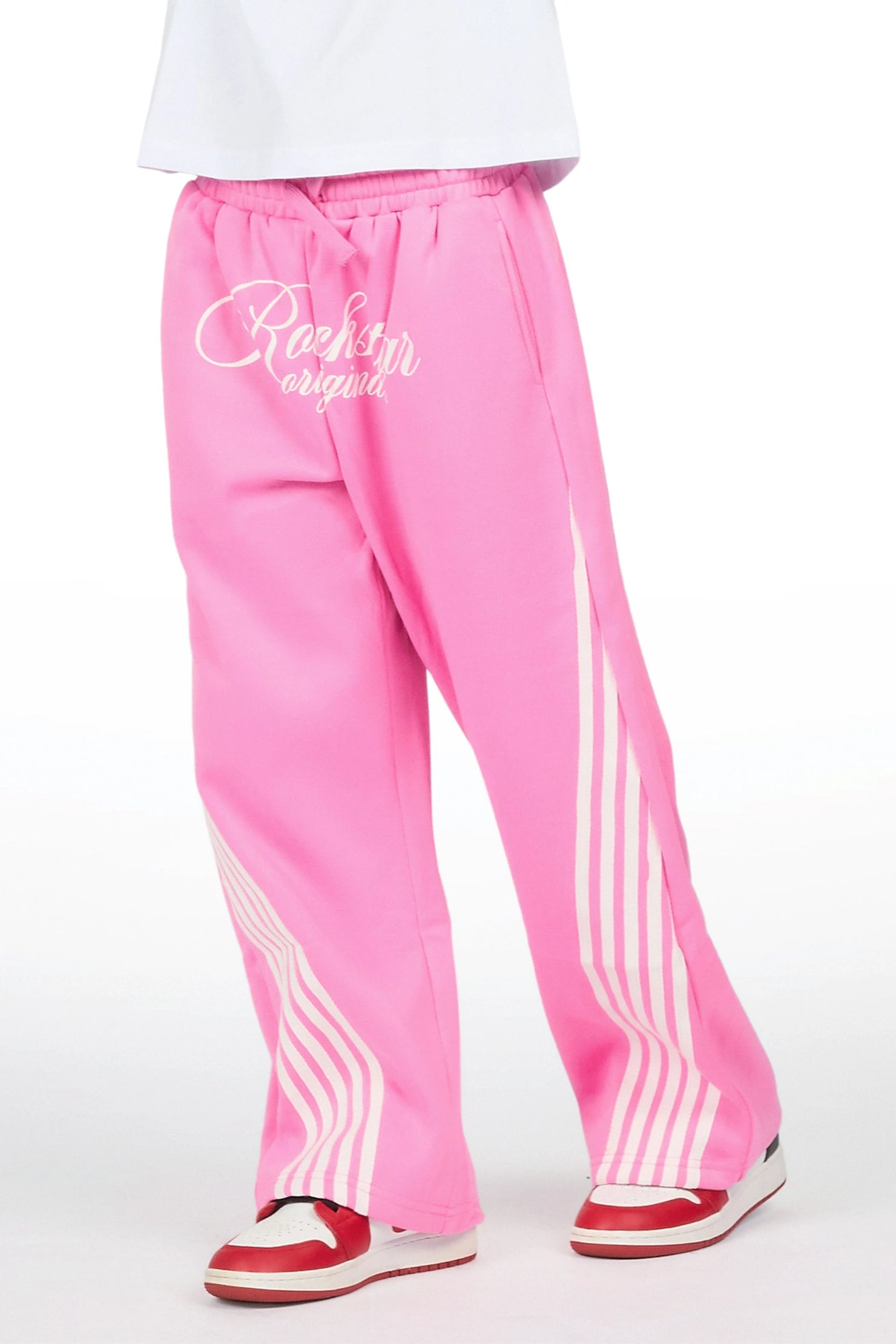 Girls Aerialla Pink Super Super Baggy Track Pant