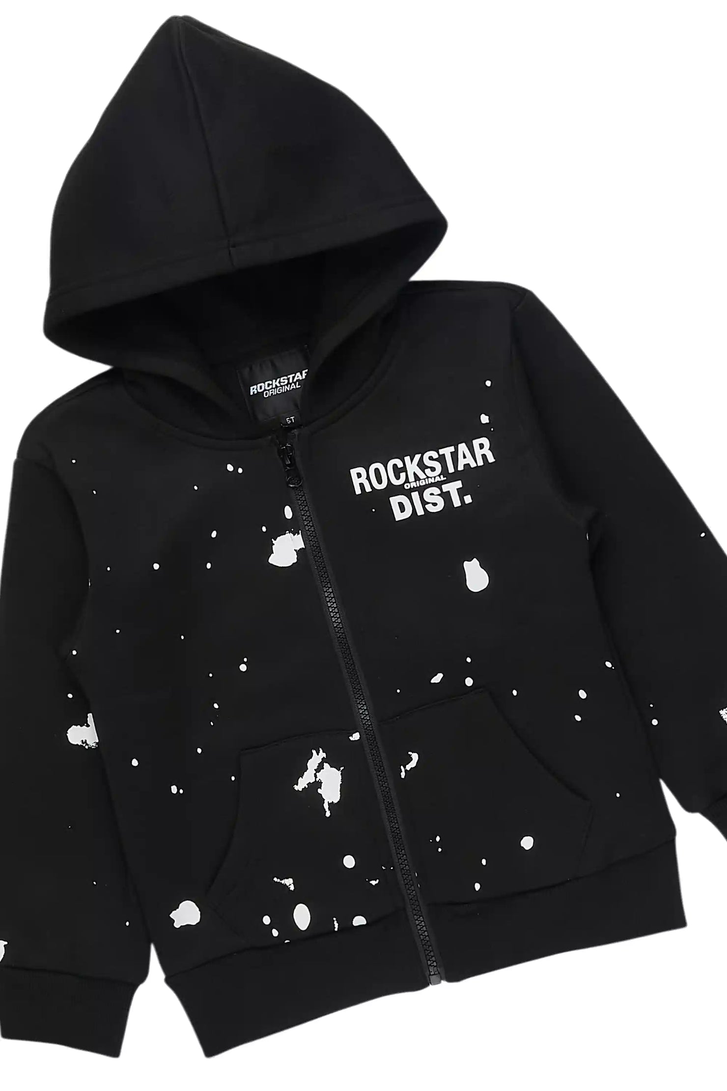 Girls Halloway Black Zip Up Stacked Flare Track Set