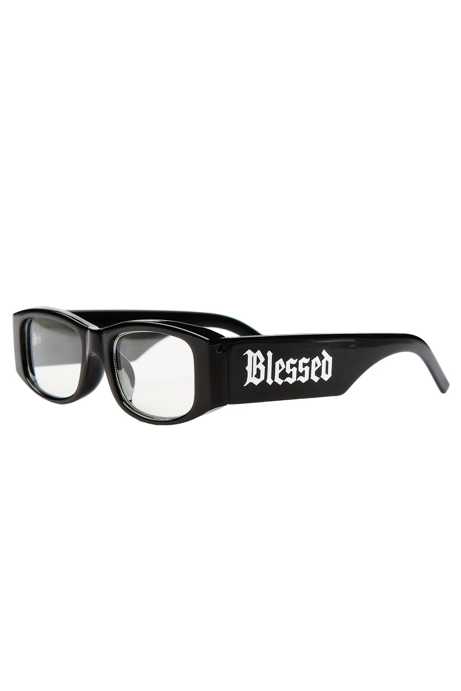 Blessed Black/Silver Square Rectangle Sunglass