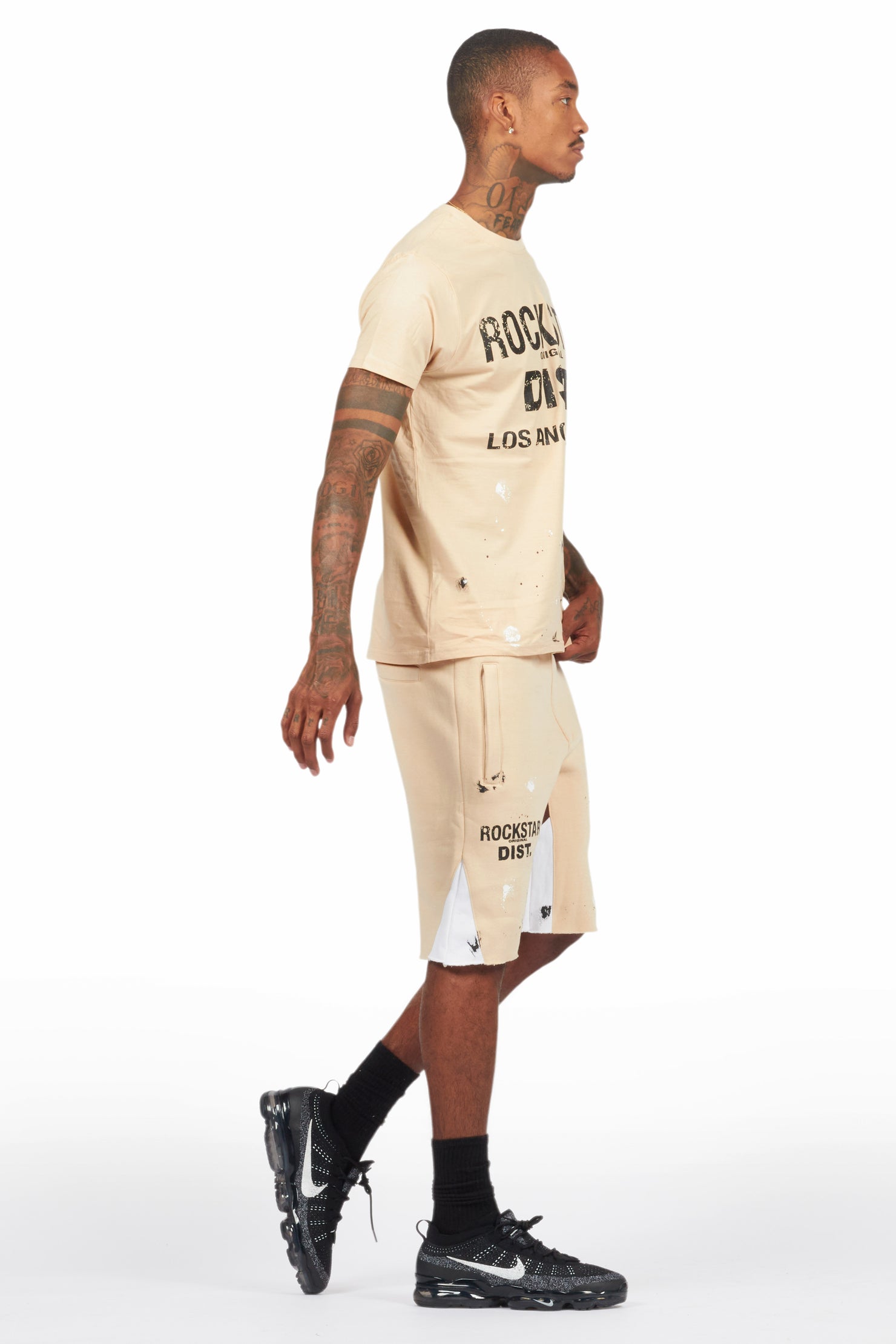 Scottie Beige Painter T-Shirt/Short Set