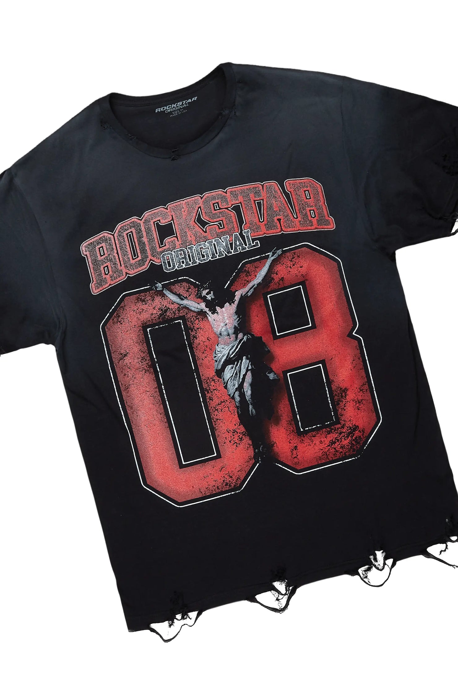 Fields Black T-Shirt/Stacked Flare Jean Set